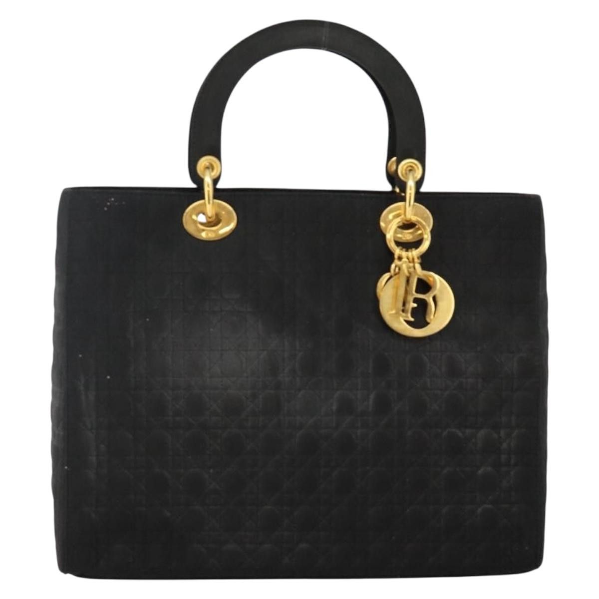 Dior DIOR Canage Hand Bag Nylon Black Gold Size ONE SIZE - 2 Thumbnail