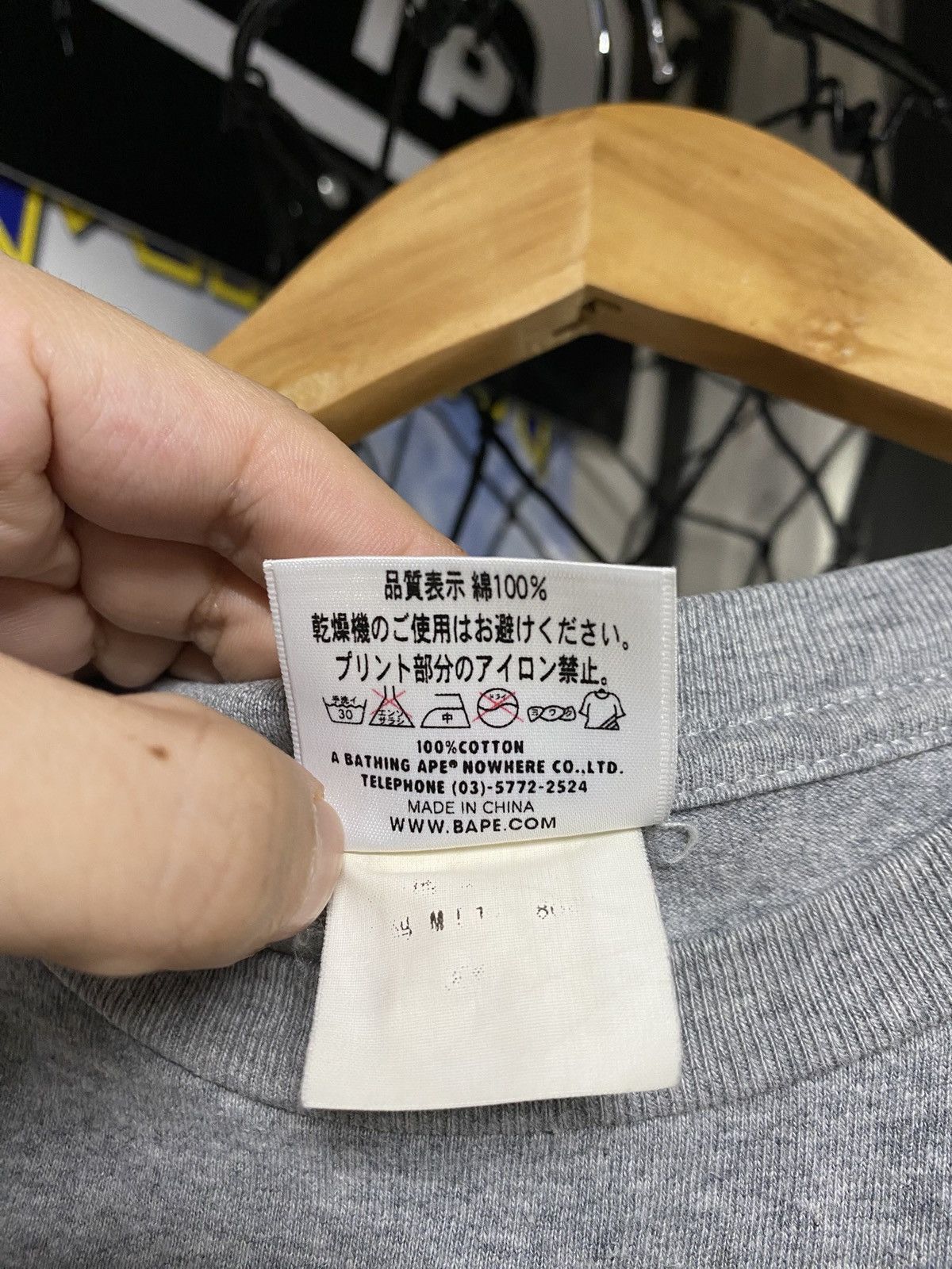 Bape A Bathing Ape Grey Bape College T-Shirt Size Fits Medium Size US M / EU 48-50 / 2 - 4 Thumbnail