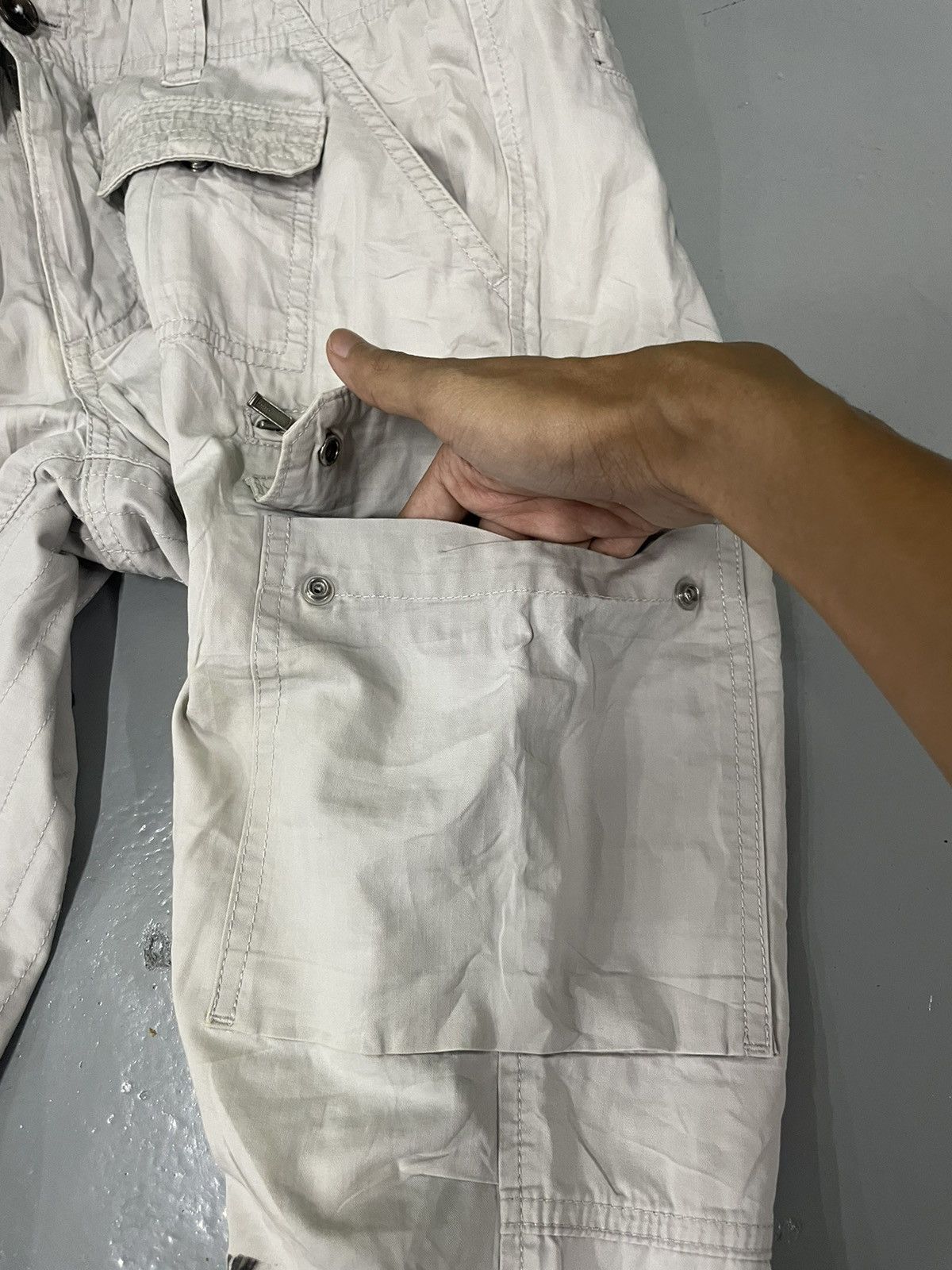 Japanese Brand Jun Red Cargo Multipocket Size US 32 / EU 48 - 8 Thumbnail