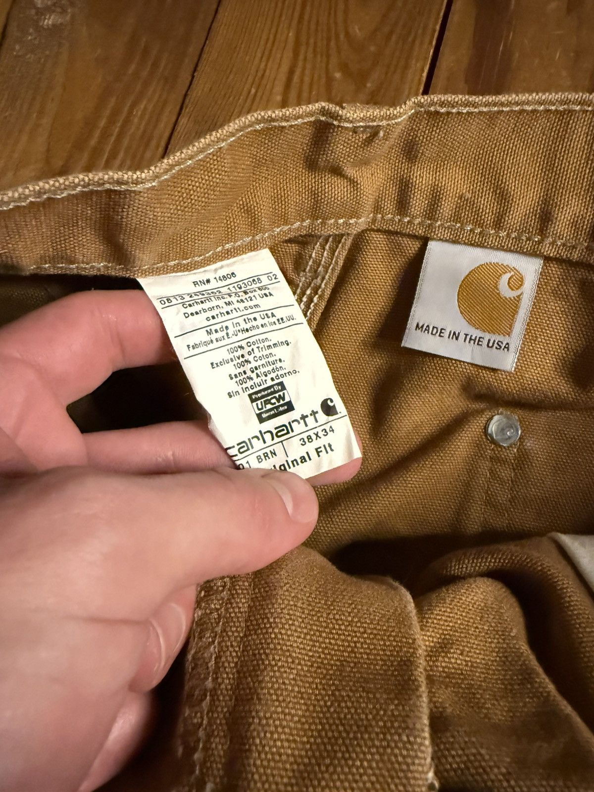Carhartt Vintage Carhartt USA Tan Double Knee Work Pants Size US 36 / EU 52 - 2 Thumbnail