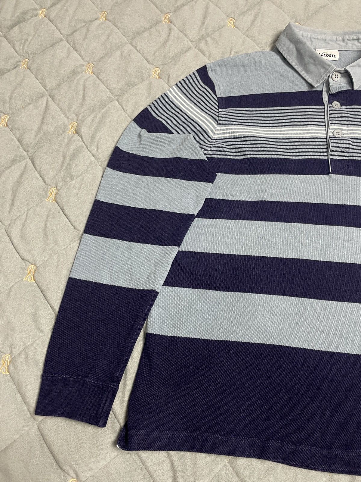 Lacoste × Vintage 🐊 Vintage Lacoste Pique Knit Long-Sleeve Shirt Size US L / EU 52-54 / 3 - 2 Thumbnail