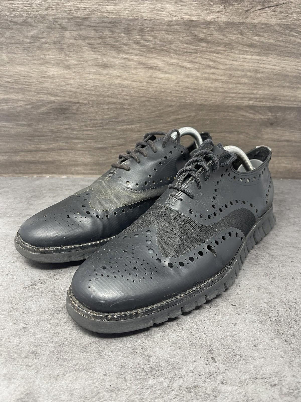 Cole Haan Cole Haan Zerogrand Wingtip Oxford Shoes Mens Size 9 Black Size US 9 / EU 42 - 2 Thumbnail