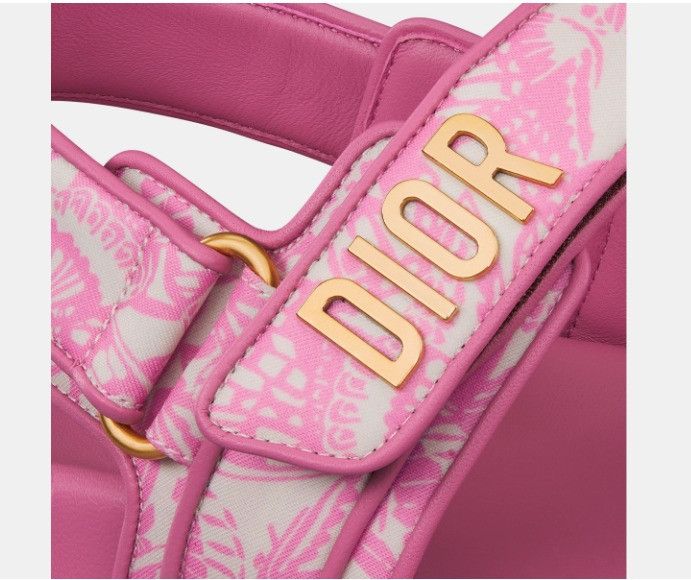 Dior o1w1db11124 Butterfly Print Dioract Sandals in Fuchsia Size US 10 / IT 40 - 5 Thumbnail