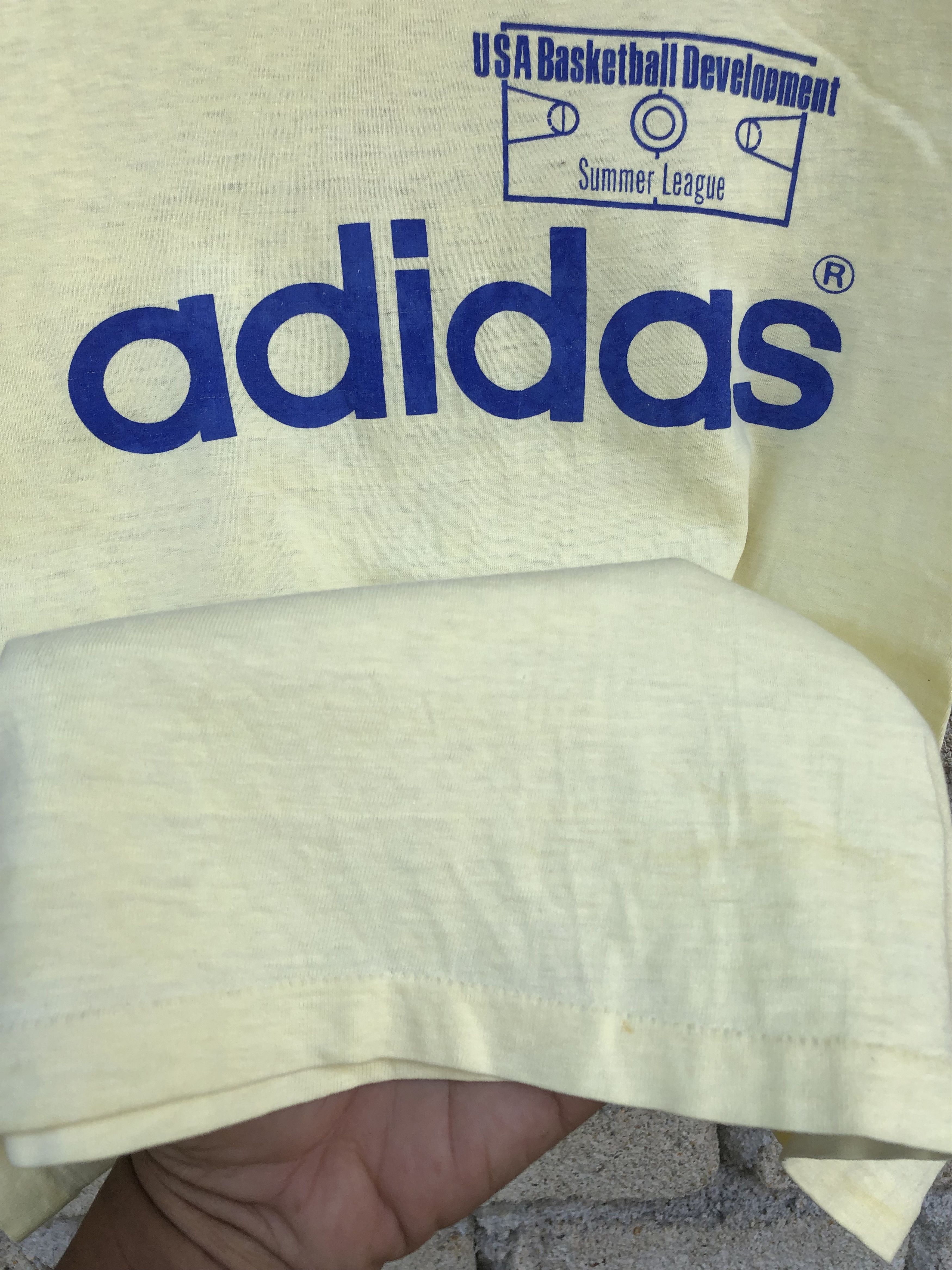 Vintage Vintage 80s Hanes Adidas USA Basketball Development Tee Size US S / EU 44-46 / 1 - 6 Thumbnail