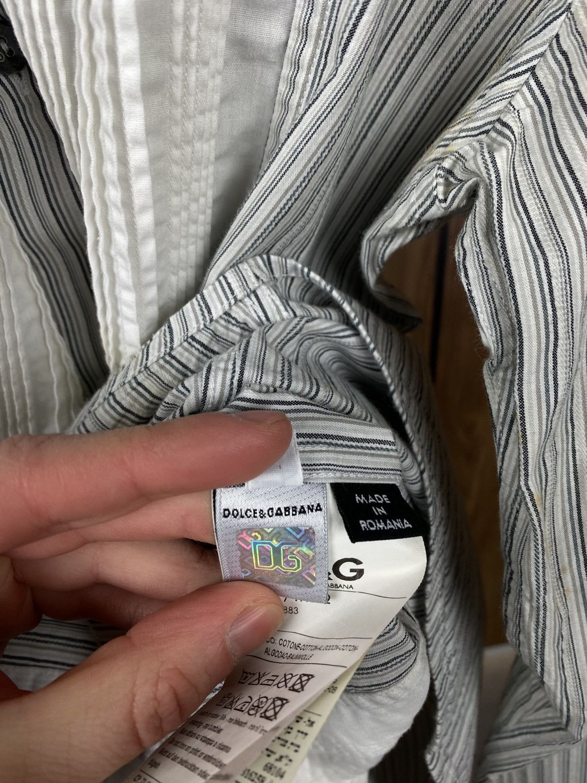 Dolce & Gabbana 🍇Vintage 90s Shirt Button Up Dolce & Gabbanas Striped Tee🍇 Size US M / EU 48-50 / 2 - 19 Thumbnail