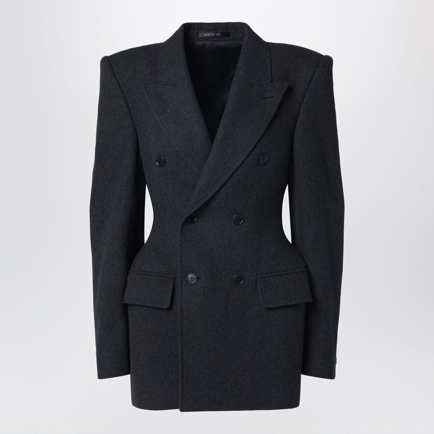 Balenciaga Balenciaga Grey Double-Breasted Cashmere Jacket Size M / US 6-8 / IT 42-44 - 1 Thumbnail