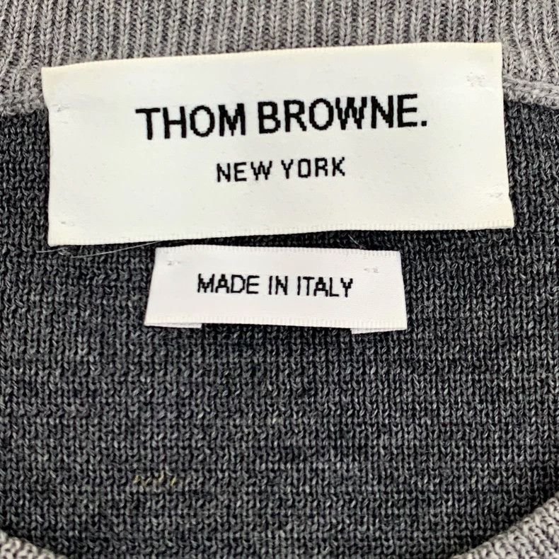 Thom Browne Thom browne Color-blocked classic four-bar wool round-neck Size US XL / EU 56 / 4 - 6 Thumbnail