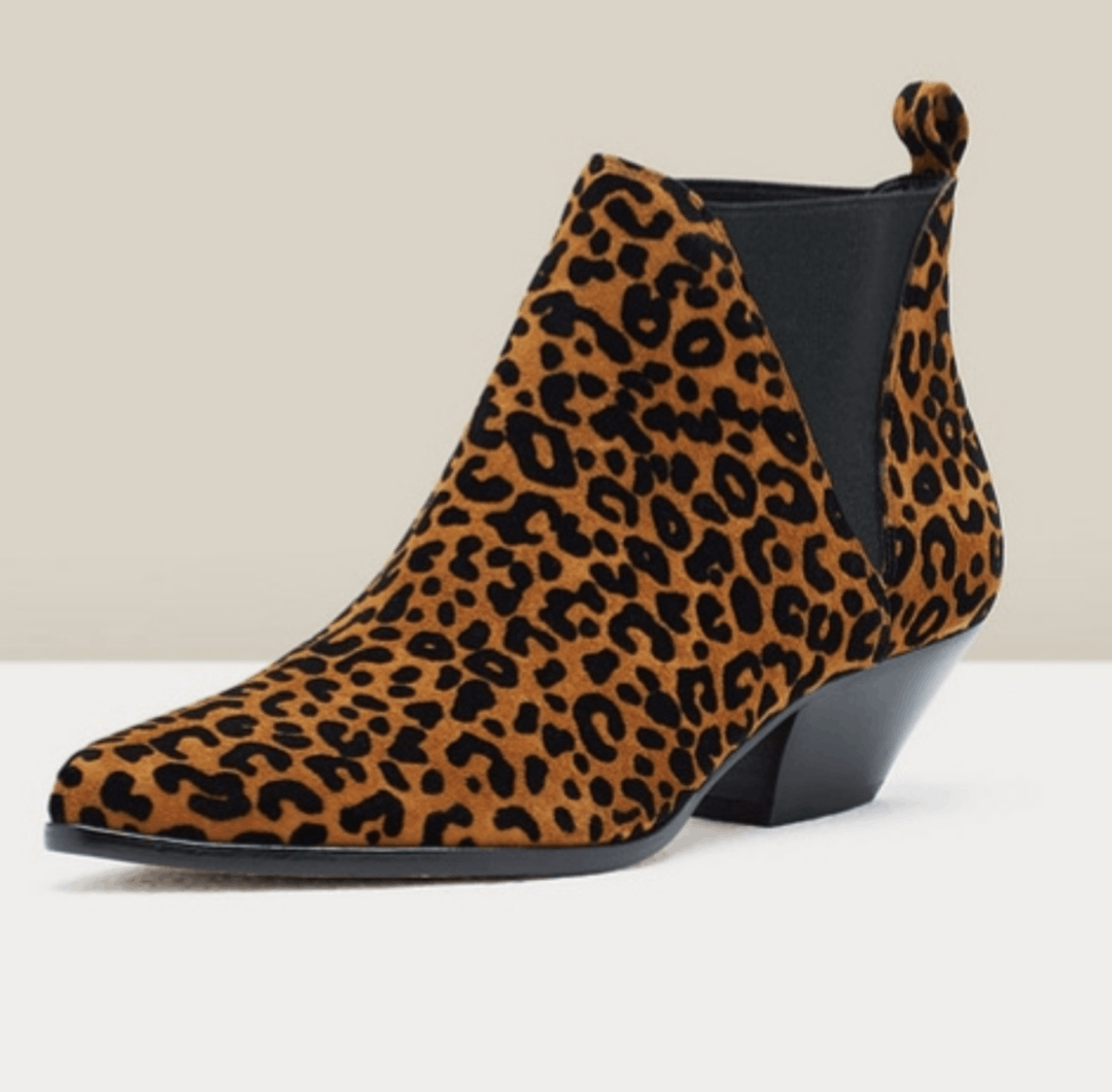 Diane von Furstenberg DIANE VON FURSTENBERG Nadie Leopard Suede Chelsea Booties Size US 8.5 / IT 38.5 - 1 Thumbnail