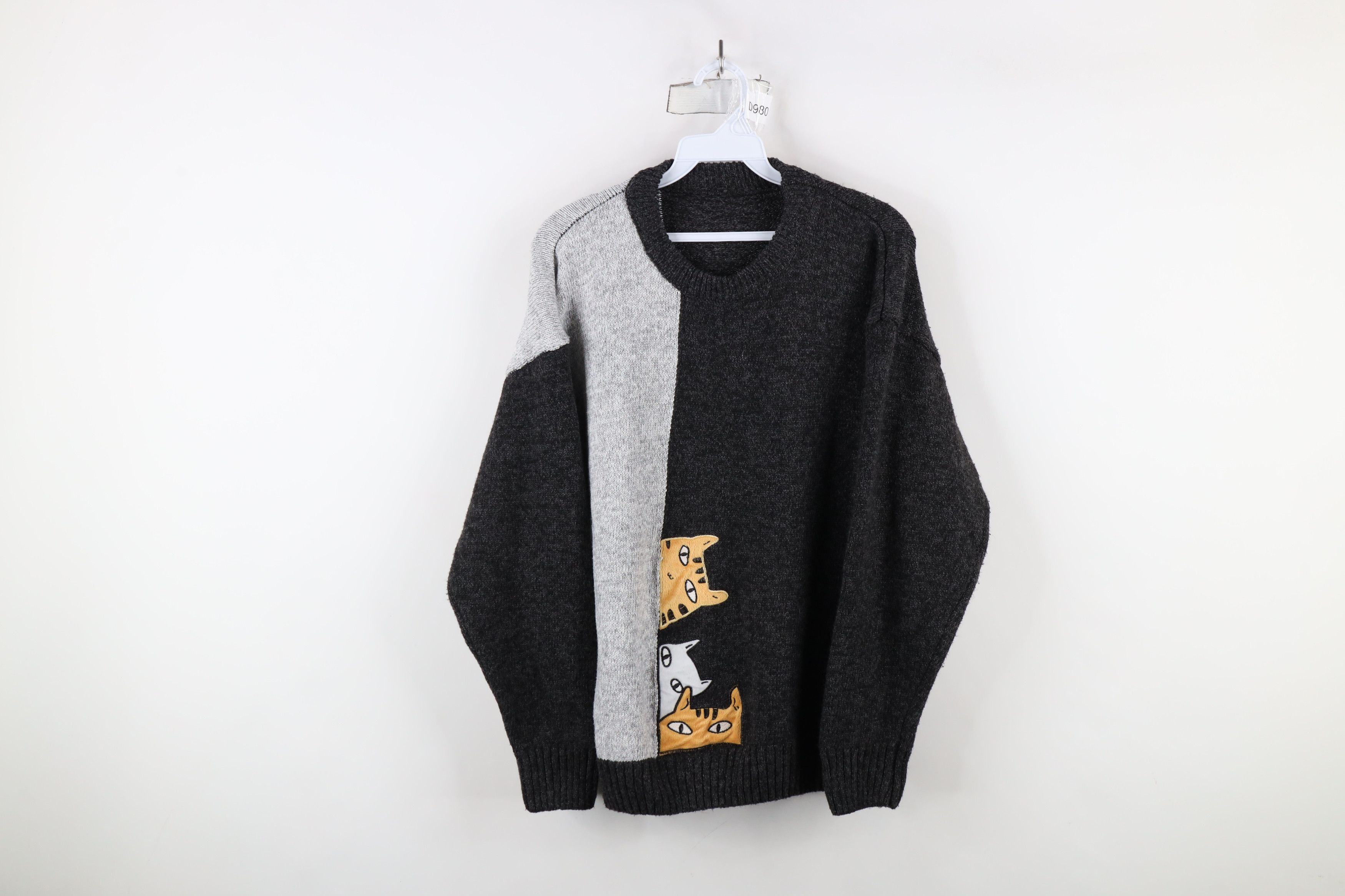 Vintage Vintage 90s Streetwear Cat Kitten Cat Lady Knit Sweater Size M / US 6-8 / IT 42-44 - 1 Thumbnail