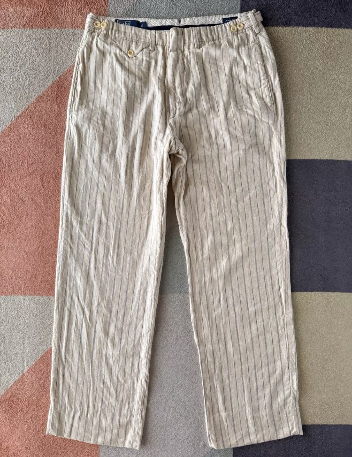 Polo Ralph Lauren Ralph Lauren RL Polo Linen Cotton Striped Pants K22 Size US 32 / EU 48 - 1 Thumbnail