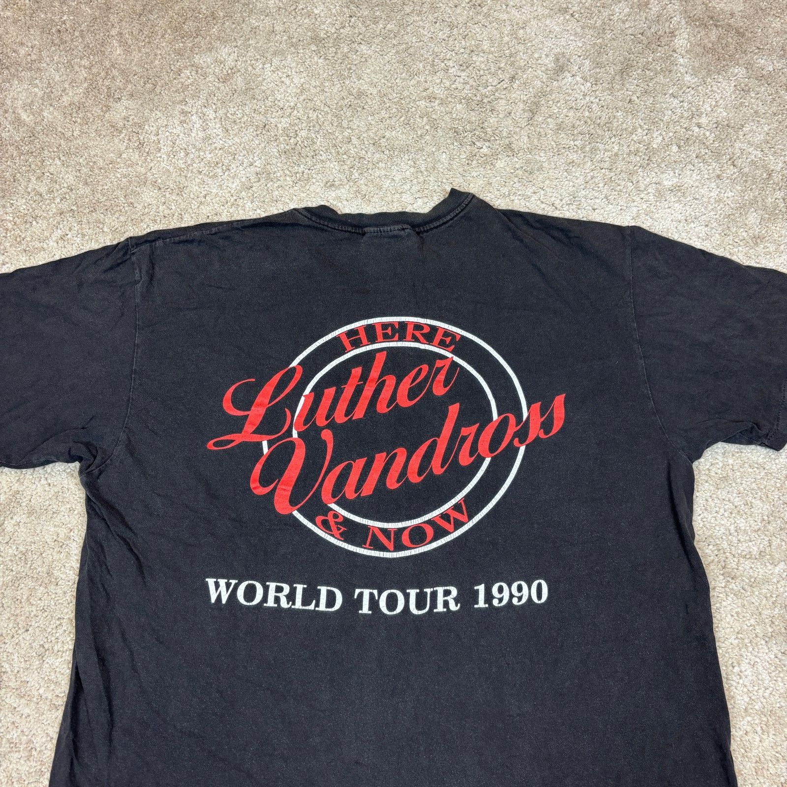 Band Tees × Hanes × Vintage VTG Luther Vandross Here & Now 1990 World Tour Shirt Mens XL Size US XL / EU 56 / 4 - 5 Thumbnail