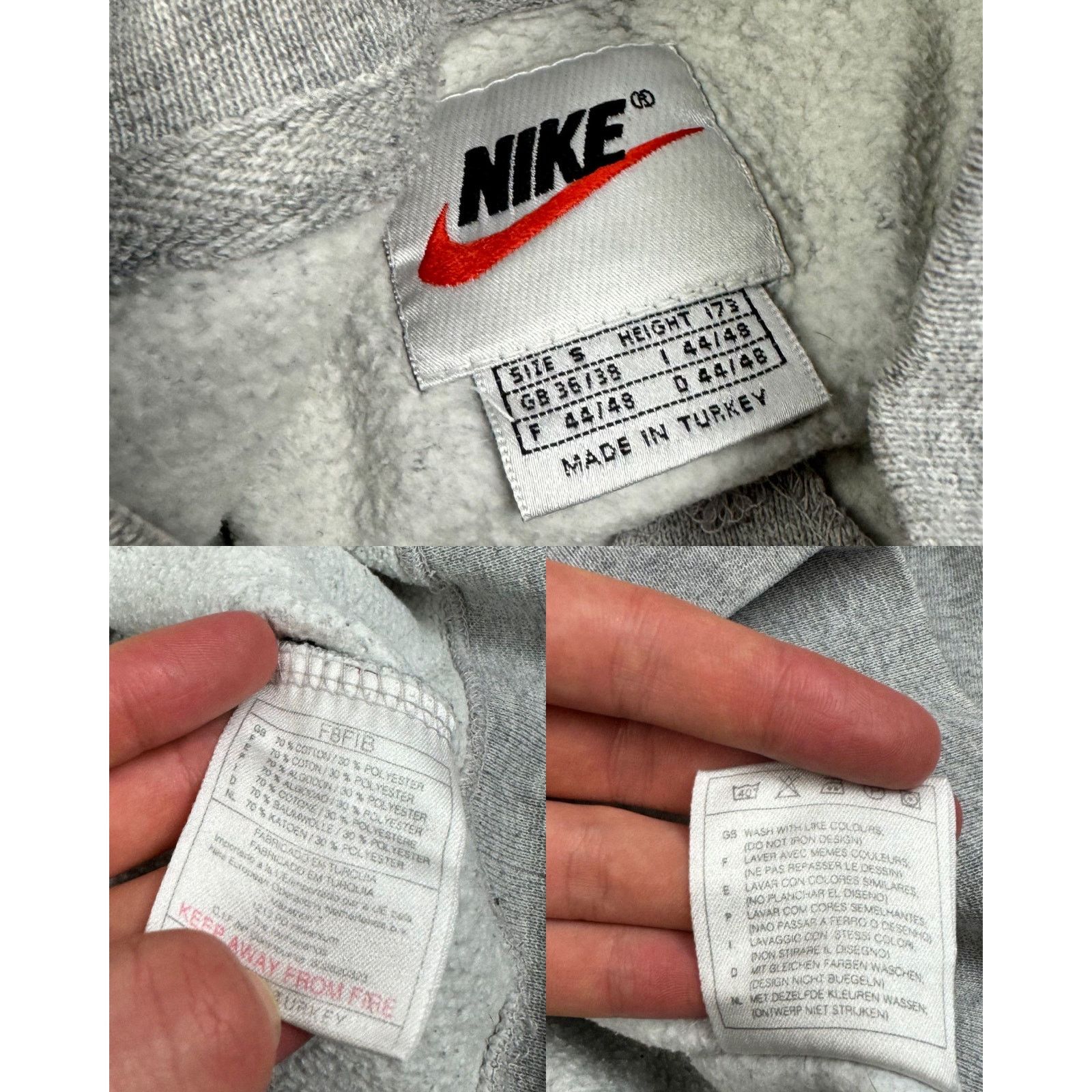 Nike Nike Men's Heather Gray Swoosh Fleece Pullover Sweatshirt S Size US S / EU 44-46 / 1 - 3 Thumbnail