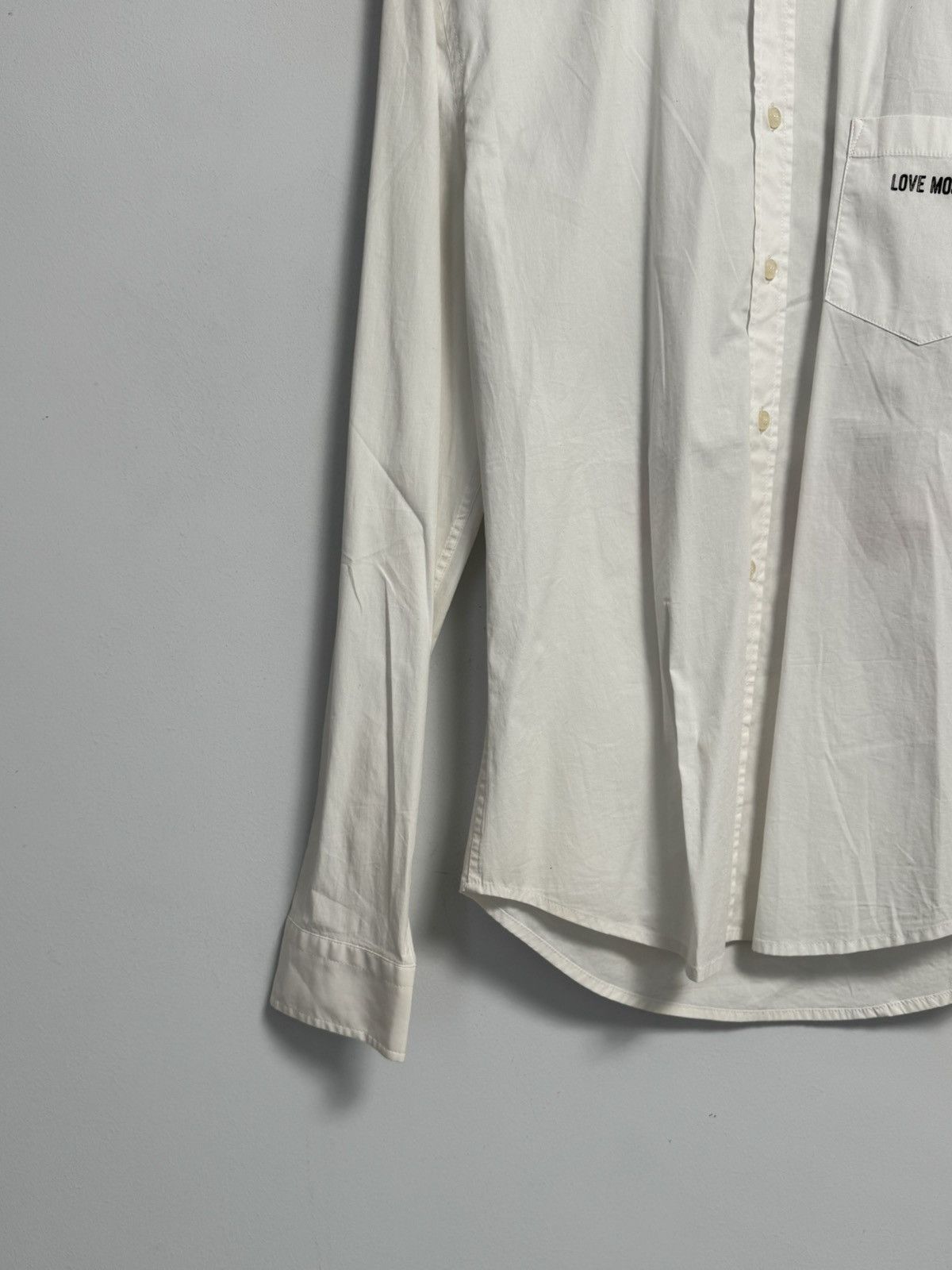 Moschino Love Moschino Button Up Shirt White Logo Size US M / EU 48-50 / 2 - 5 Thumbnail