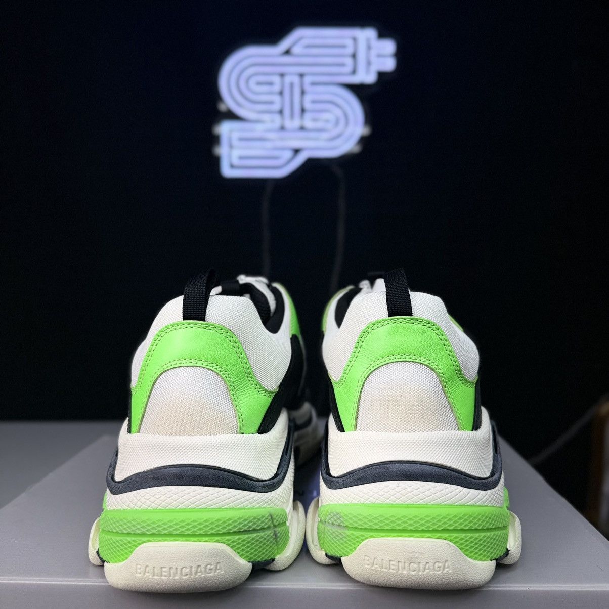 Balenciaga Balenciaga Triple-S Black/White/Green Size US 14 / EU 47 - 5 Thumbnail
