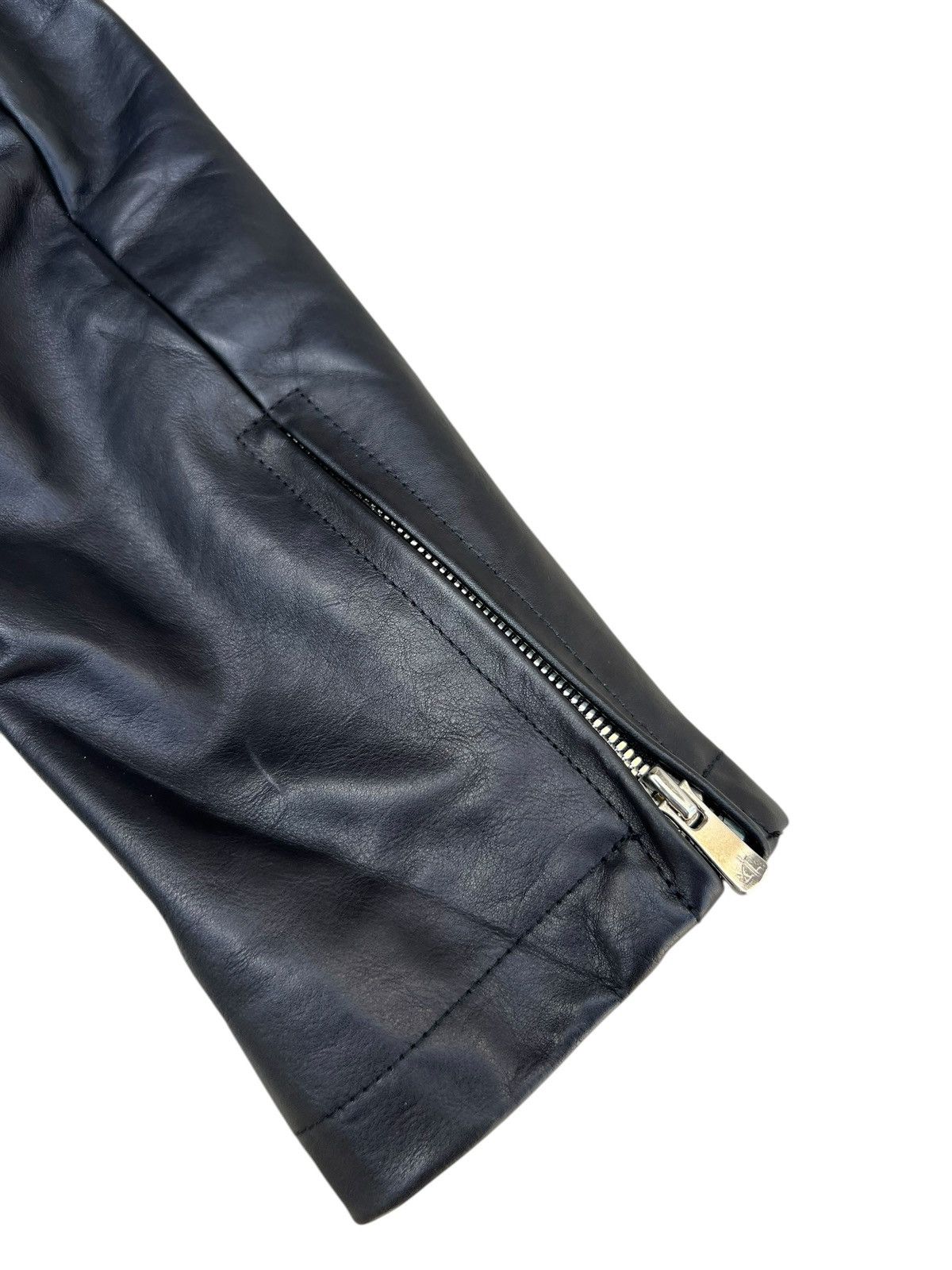 Leather STUDIOUS Japan Asymmetrical Wool Cowhide Leather Jacket Size US S / EU 44-46 / 1 - 24 Thumbnail