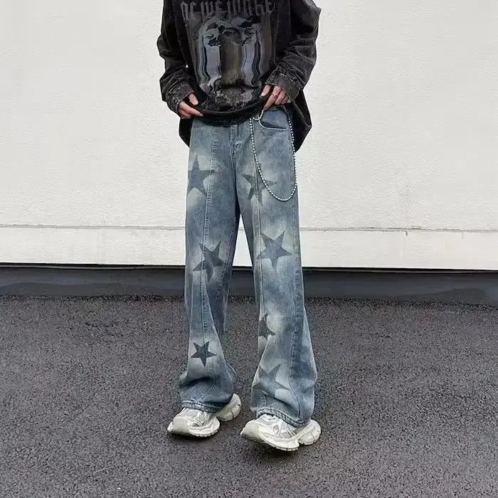 Japanese Brand Stars Baggy Denim Jeans Size US 32 / EU 48 - 6 Thumbnail