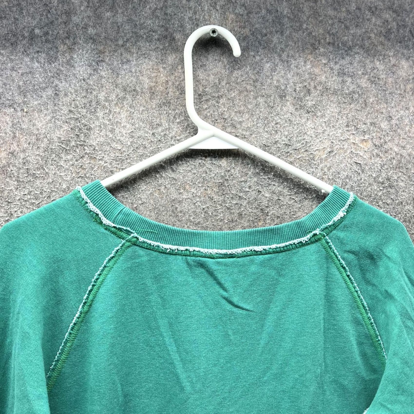 Puma PUMA Sweatshirt Womens Large Green Raglan Logo Crewneck Pullover Top Size L / US 10 / IT 46 - 5 Thumbnail