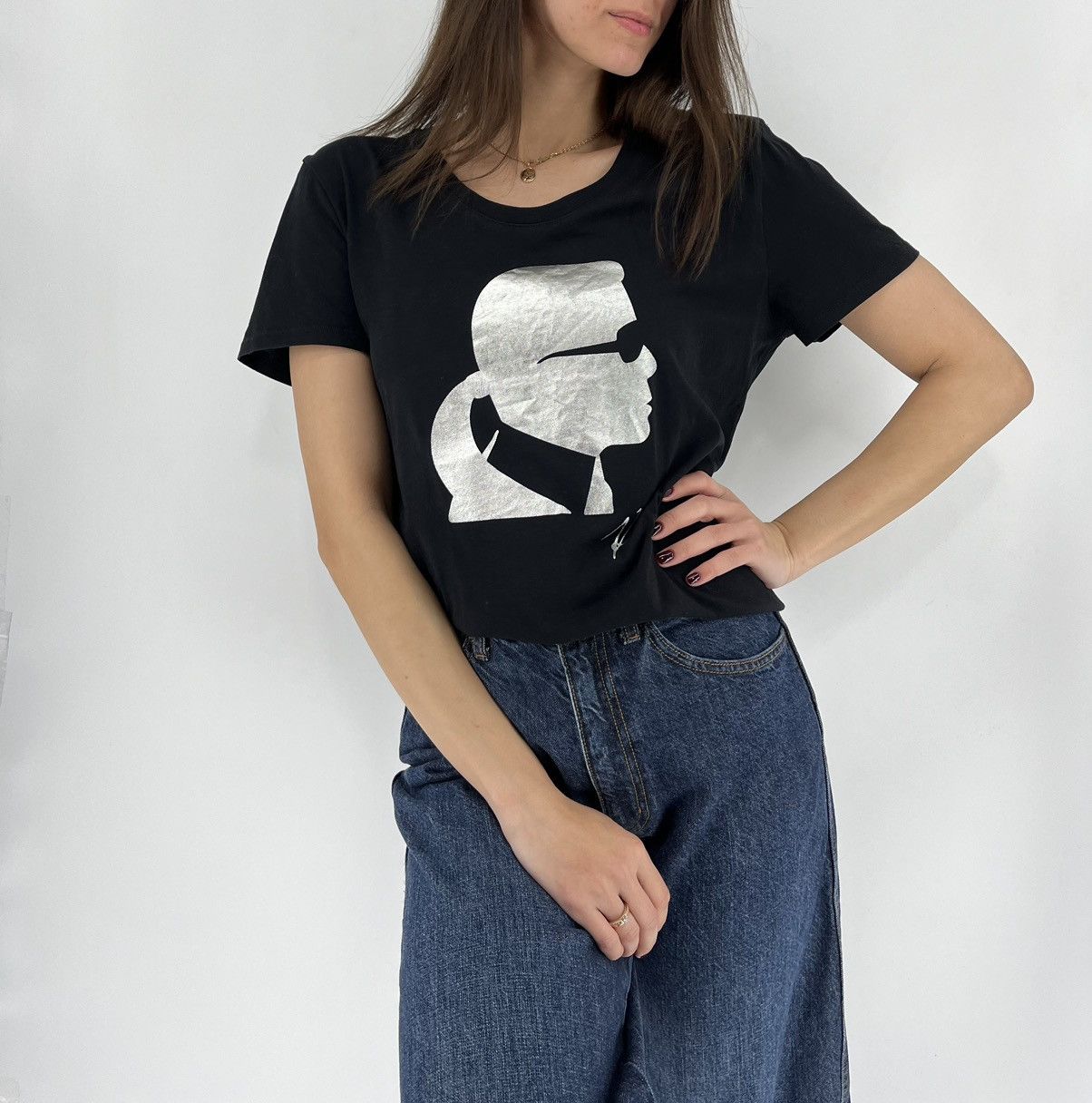 Karl Lagerfeld Karl Lagerfeld Paris Logo T Shirt Black Womens Size L Size L / US 10 / IT 46 - 5 Thumbnail
