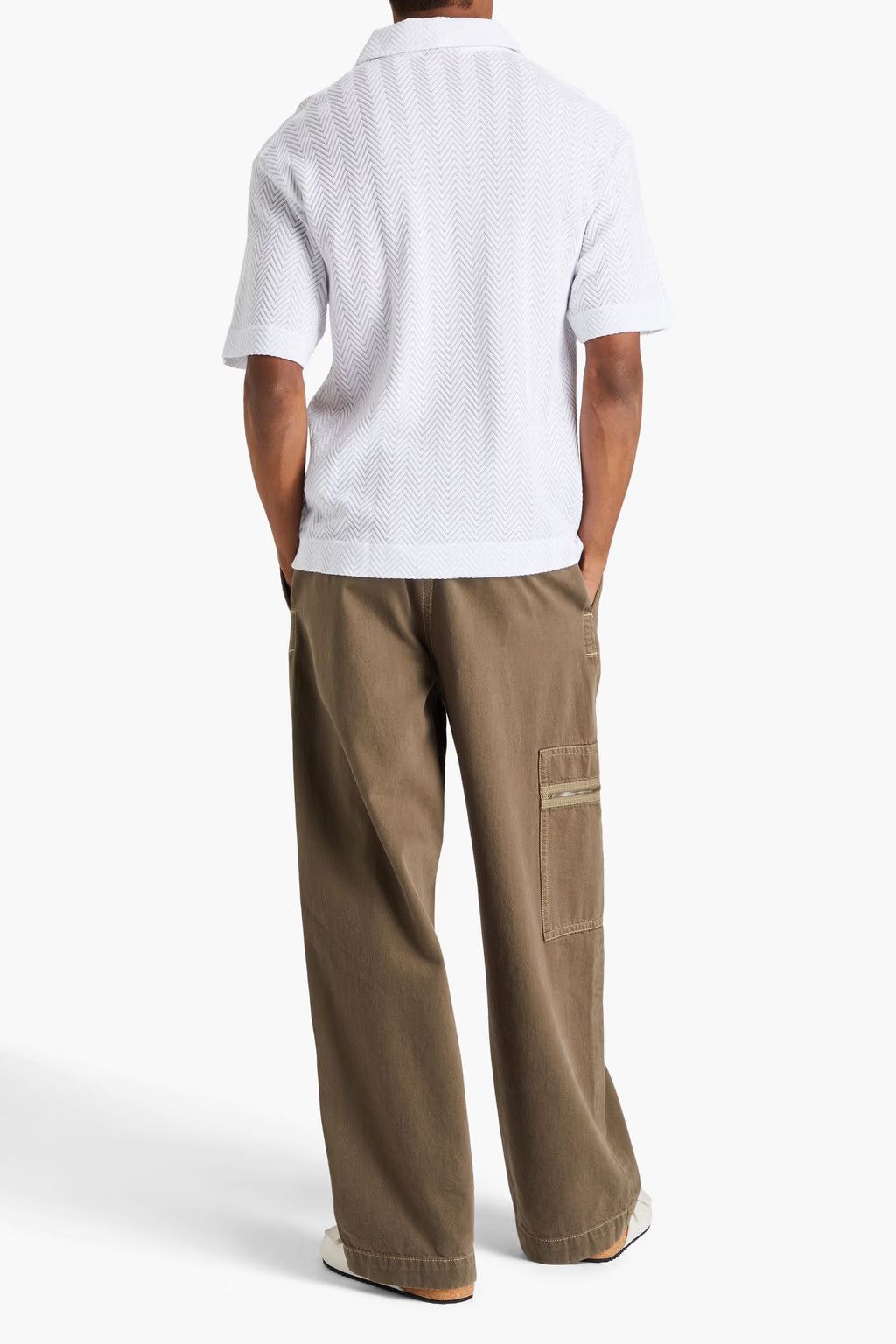 Missoni o1y0225 Zip Polo Shirt in White Size US S / EU 44-46 / 1 - 2 Thumbnail