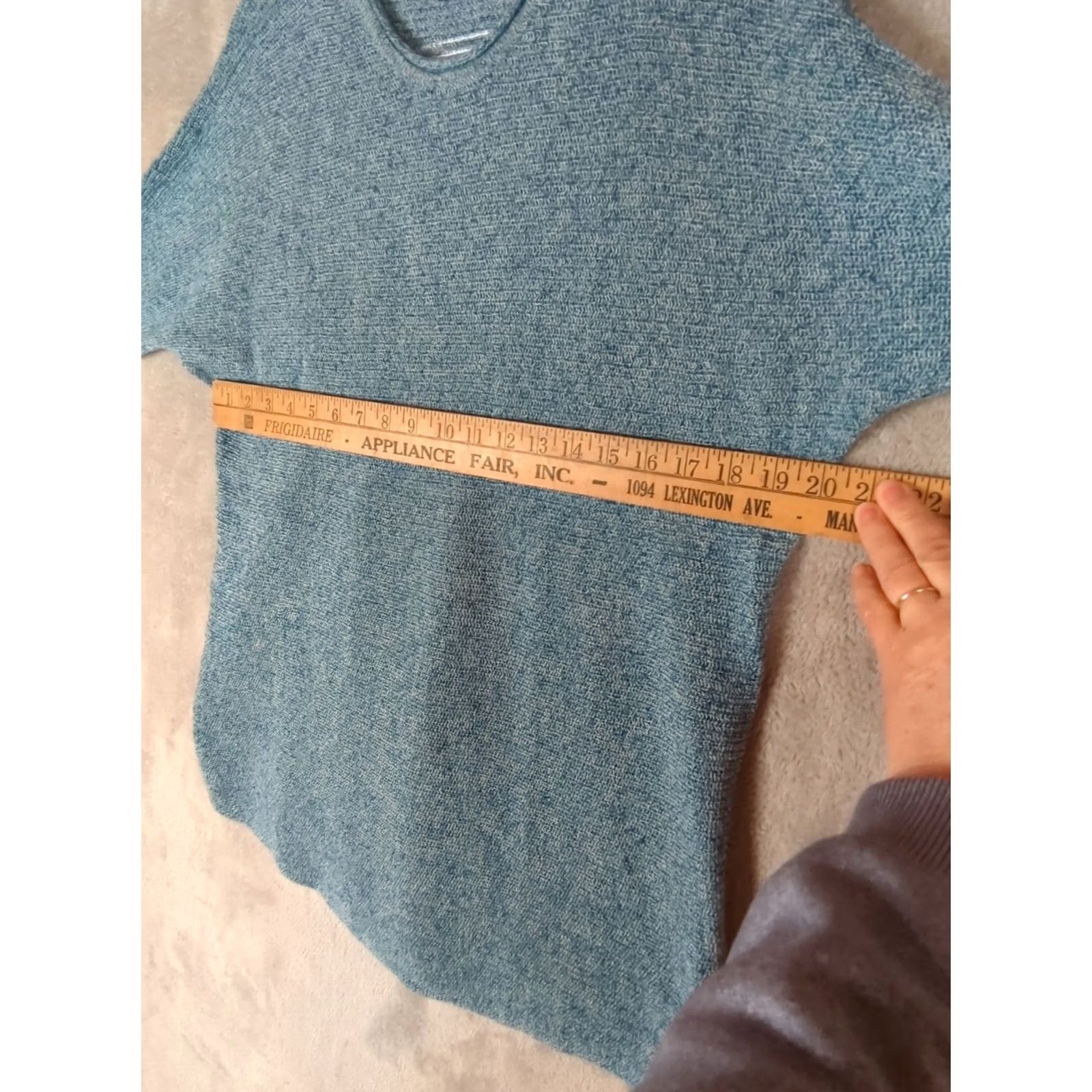 Lands' End Lands' End Sweater Teal Blue Women Size L Dolman Sleeve Knit Pullover Linen Blend Roll Neck Casual Beachy Summer Size L / US 10 / IT 46 - 7 Thumbnail