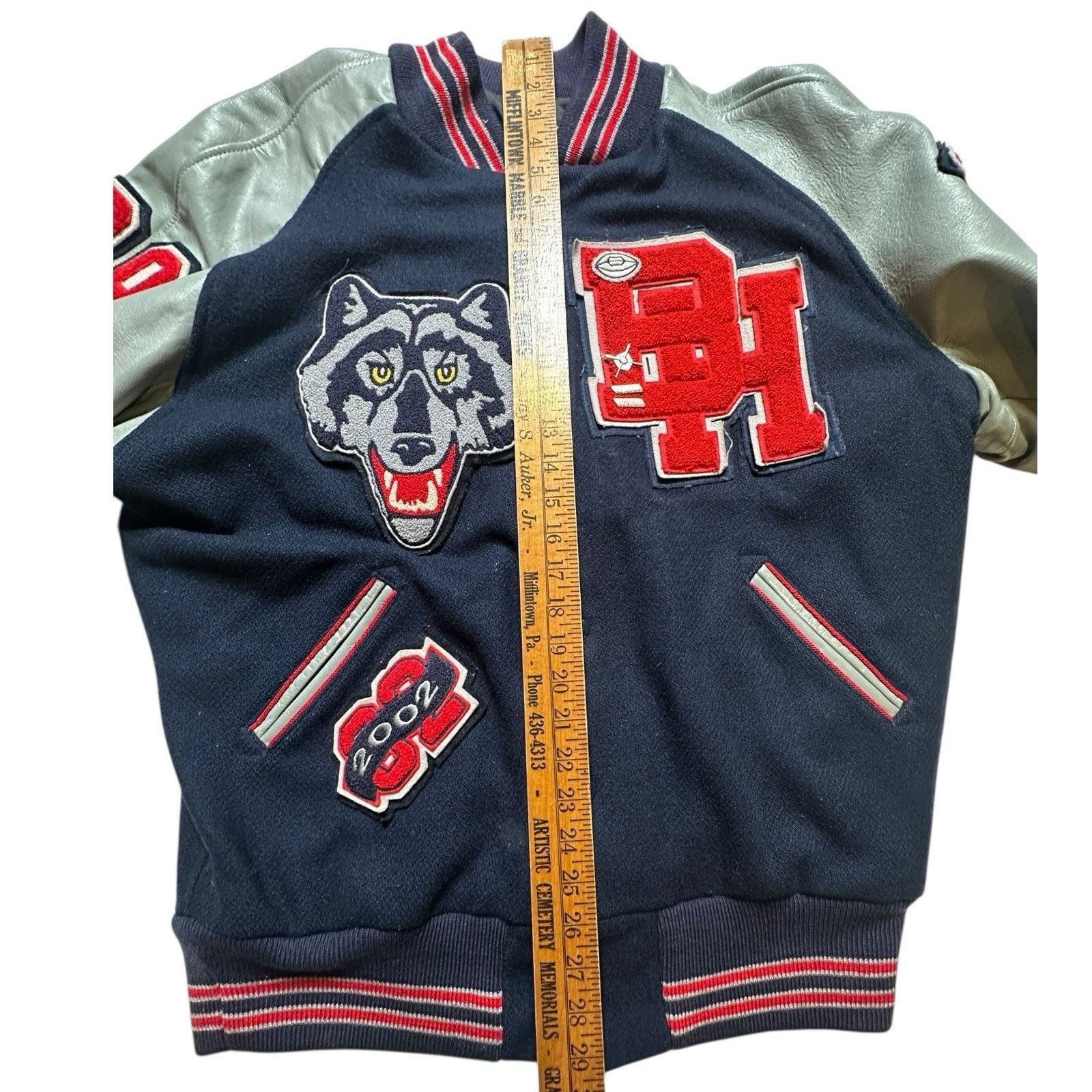 Skookum 2002 Vintage Huskies Letterman Varsity Bomber Wool Jacket Size US XL / EU 56 / 4 - 3 Thumbnail