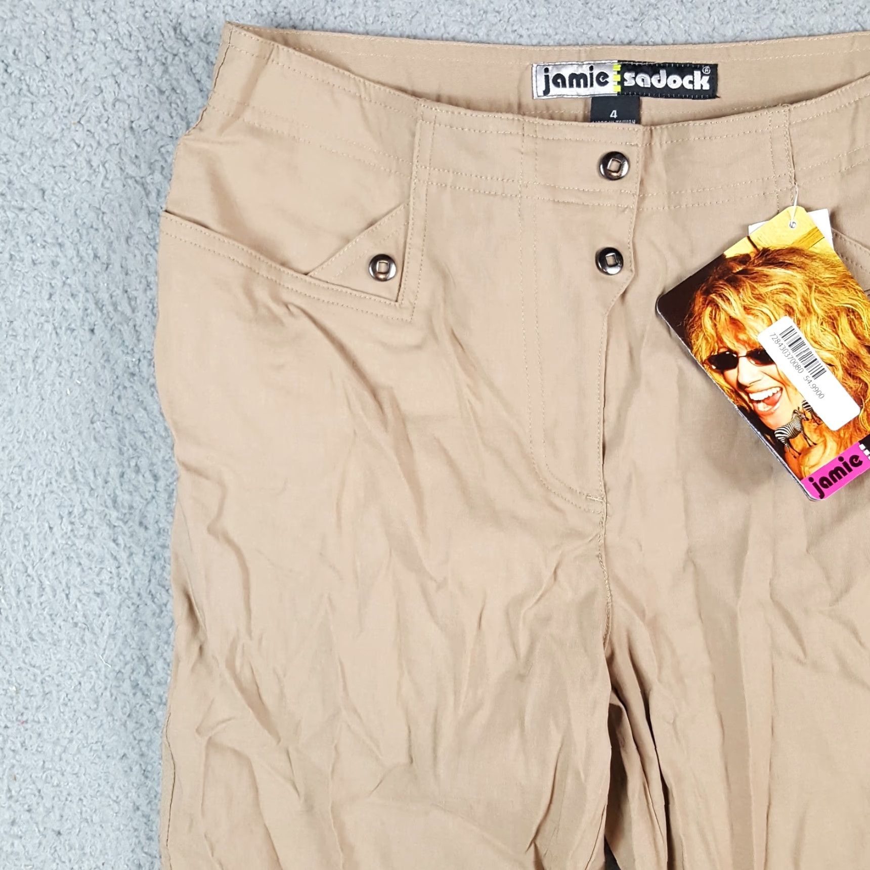 Vintage VINTAGE Jamie Sadock Capris Pants Beige Khaki Y2K Preppy Breathable Zipper Tech Capri Womens Size 4 90s Bohemian Outdoor Stylish Distressed? Size 27" / US 4 / IT 40 - 4 Thumbnail