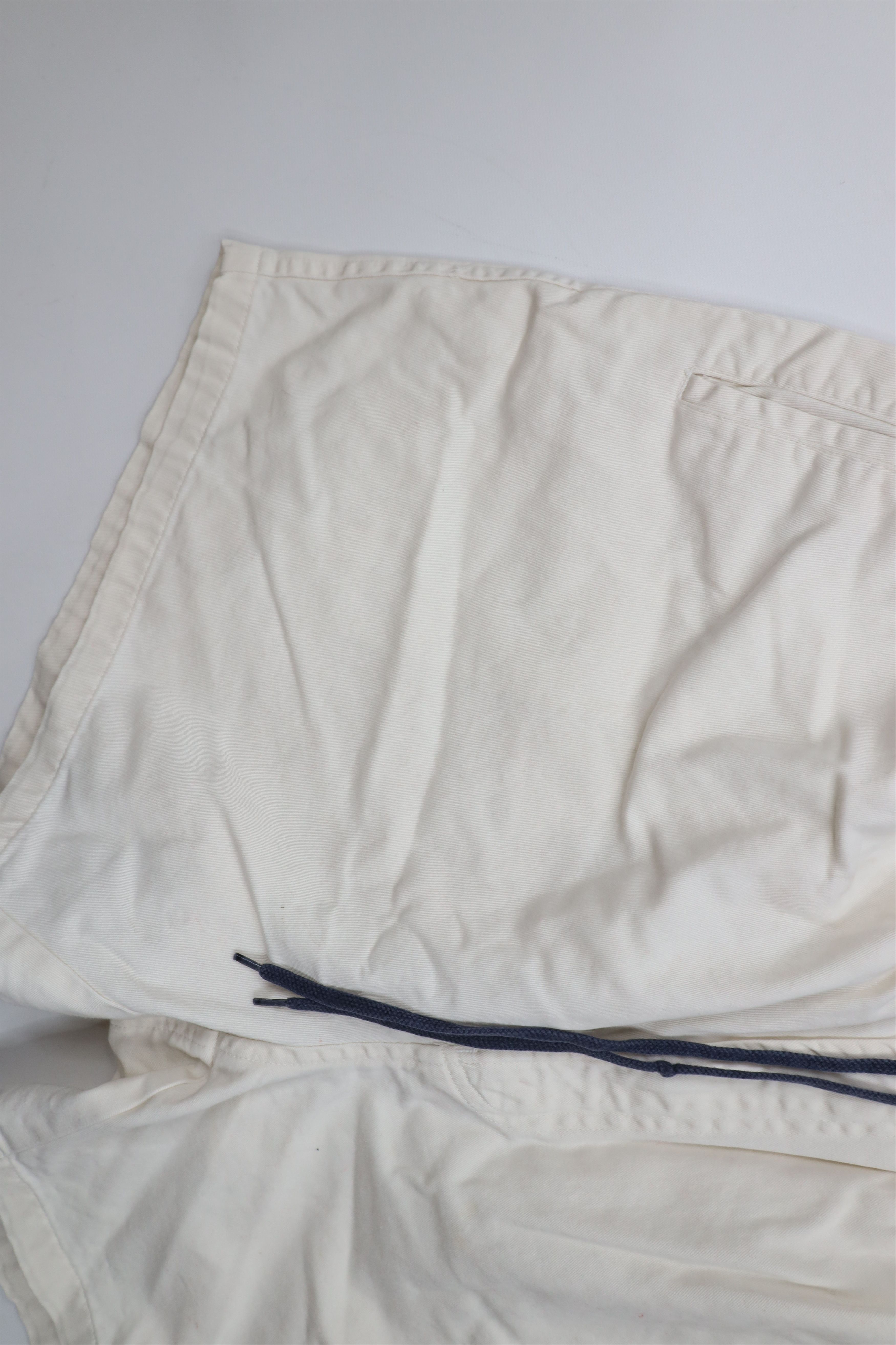Nautica × Vintage Vintage 90s Nautica Above Knee Shorts Cream Cotton Size US 34 / EU 50 - 6 Thumbnail