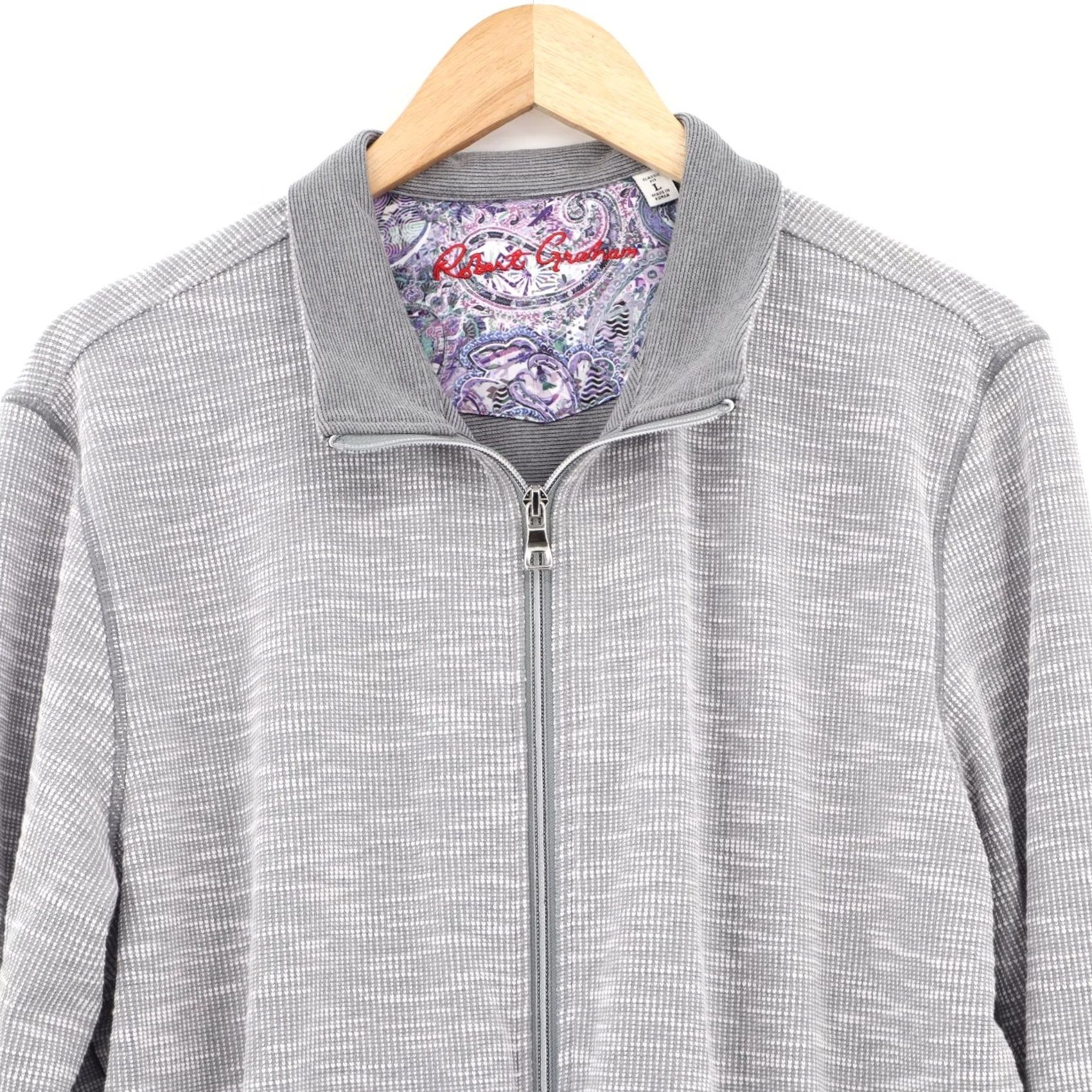 Robert Graham Robert Graham Men’s Kobra Full Zip Sweater Shirt? Size US L / EU 52-54 / 3 - 4 Thumbnail