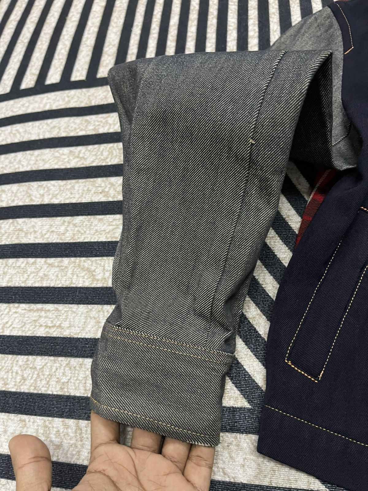 Comme des Garcons A/W 1999 COMME DES GARCONS TARTAN DENIM JACKET Size M / US 6-8 / IT 42-44 - 5 Thumbnail