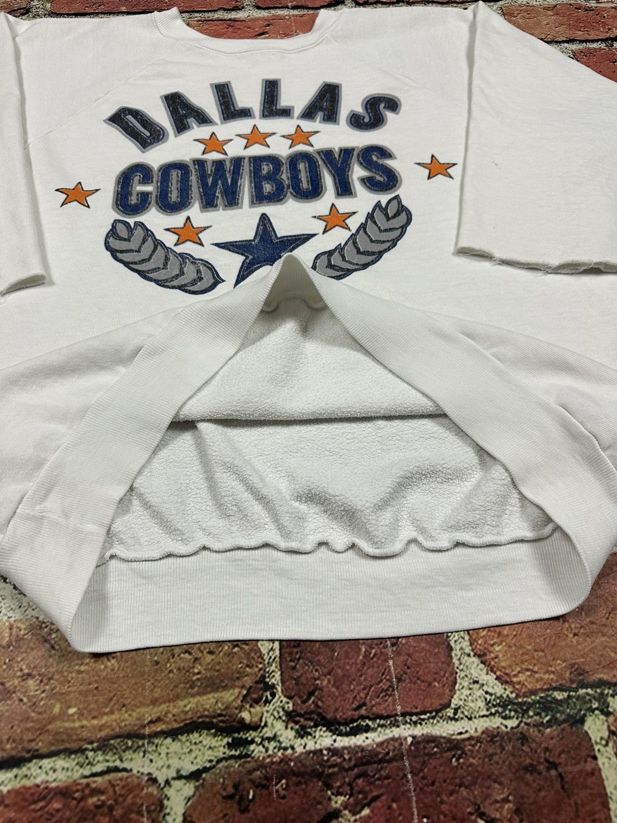Logo 7 Vintage Dallas Cowboys Sweatshirt NFL Raglan 80s 90s Cut Off Size US XL / EU 56 / 4 - 7 Thumbnail