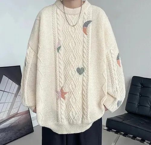Aran Isles Knitwear Winter Twist Embroidery Knitwear Oversize Sweater Size US L / EU 52-54 / 3 - 4 Thumbnail