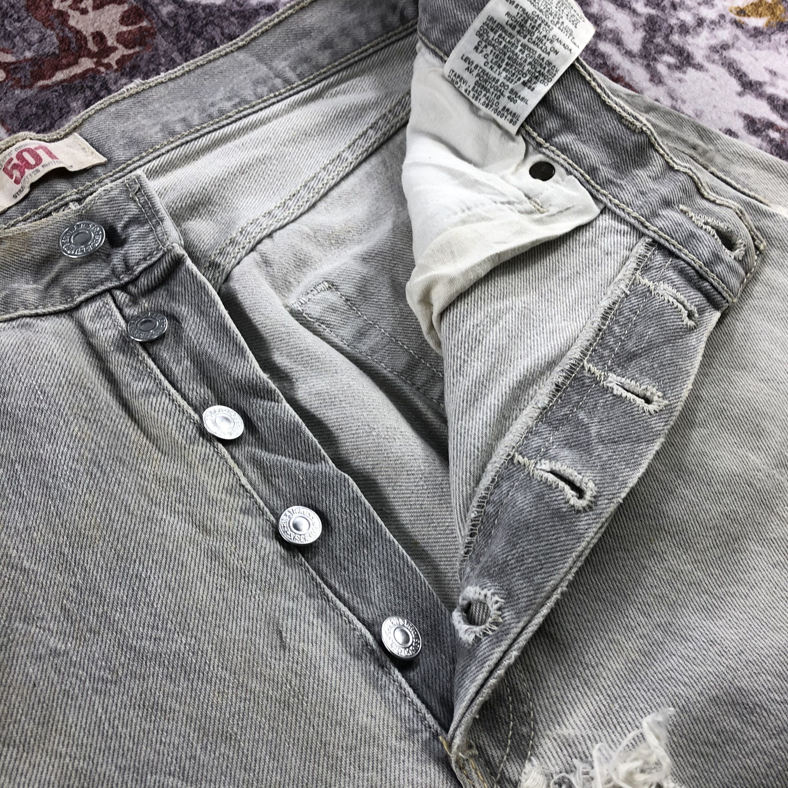Levi's Vintage Ash Gray Levis 501 Jeans-JM2687 Size US 33 - 11 Thumbnail