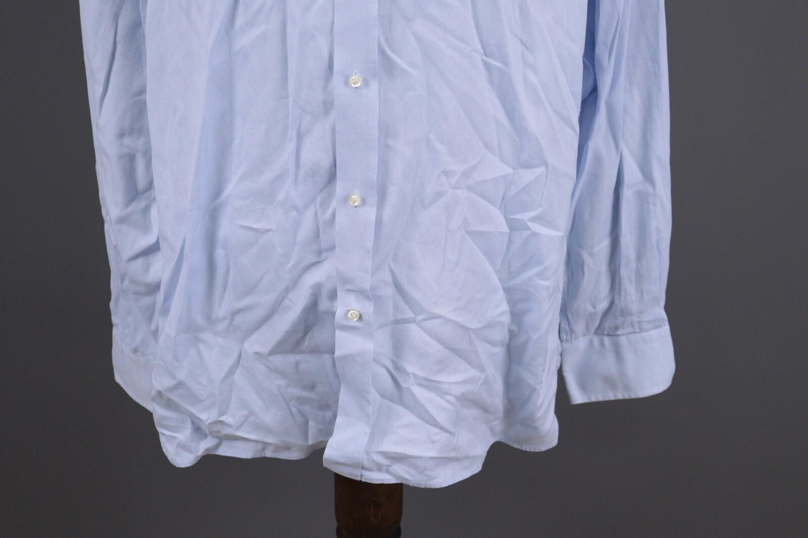 Designer Boggi Milano Blue Luxury Button Down Shirt Size 45 / 18 Size US M / EU 48-50 / 2 - 3 Thumbnail