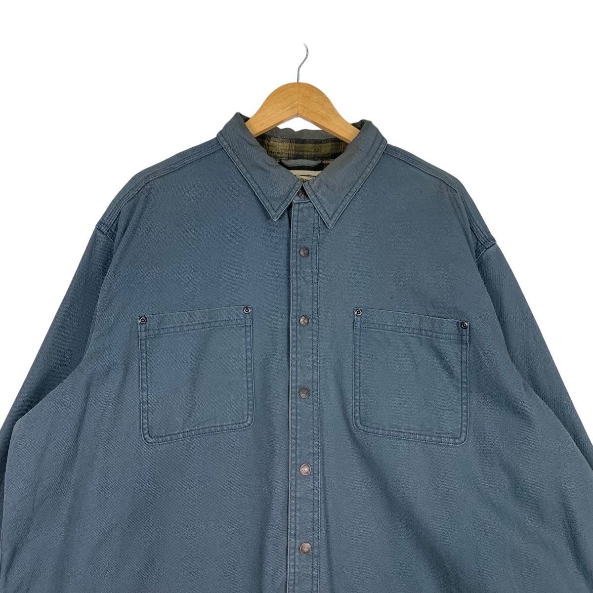 L.L. Bean L.L.BEAN Tartan Lined Work Shirt #1075-C49 Size US XXL / EU 58 / 5 - 2 Thumbnail