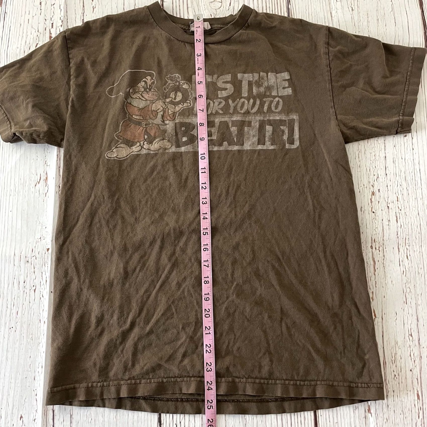 Disney VINTAGE Disney Dopey It's Time For You To Beat It Short Sleeve T Shirt Men M Brown Size US M / EU 48-50 / 2 - 4 Thumbnail