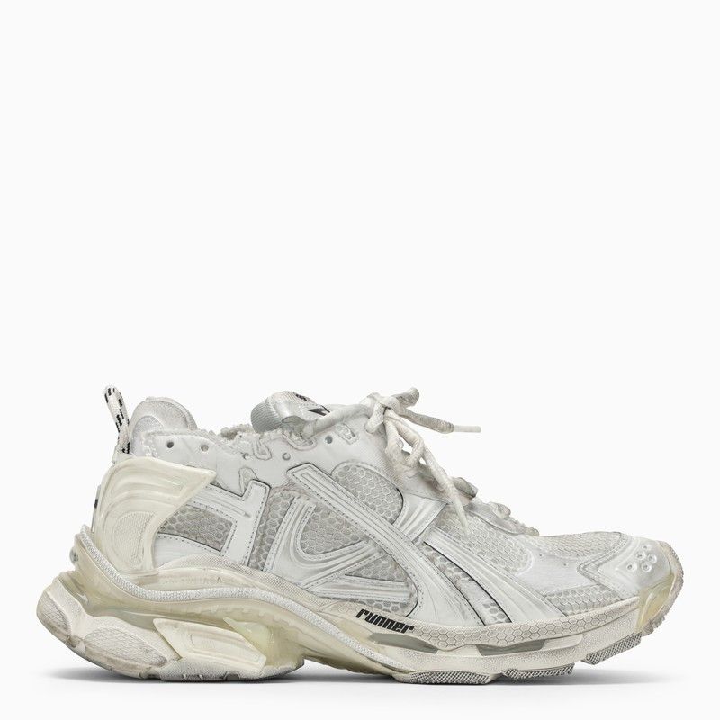 image of Balenciaga White Runner Sneaker, Men's (Size 10)