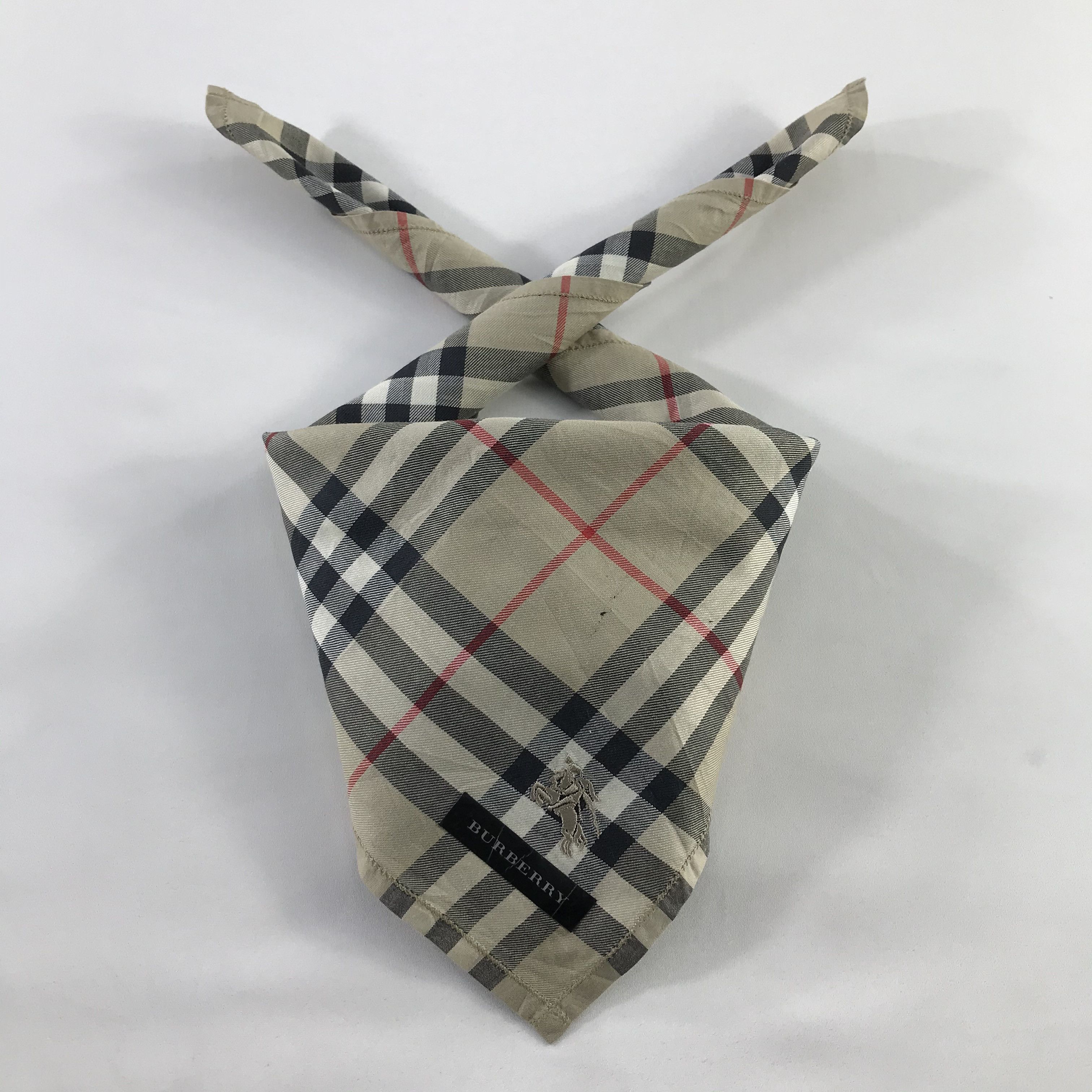 Burberry × Vintage Burberry Bandana / Handkerchief / Neckerchief - S557 Size ONE SIZE - 3 Thumbnail