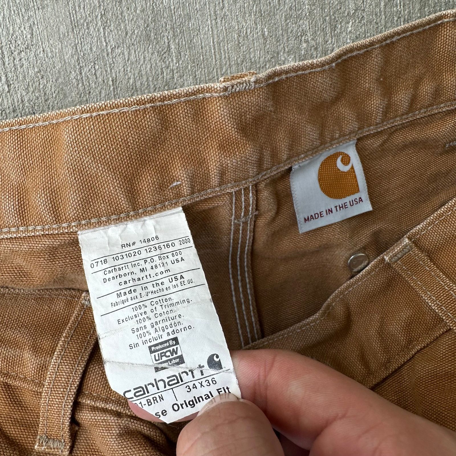 Carhartt × Vintage Carhartt brown double knee work wear carpenter pants 30x35 Size US 30 / EU 46 - 4 Thumbnail