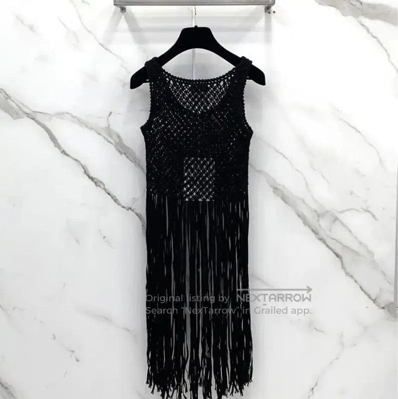 Chanel Chanel Black Wool Women's Midi Dress . Size S / US 4 / IT 40 - 1 Thumbnail