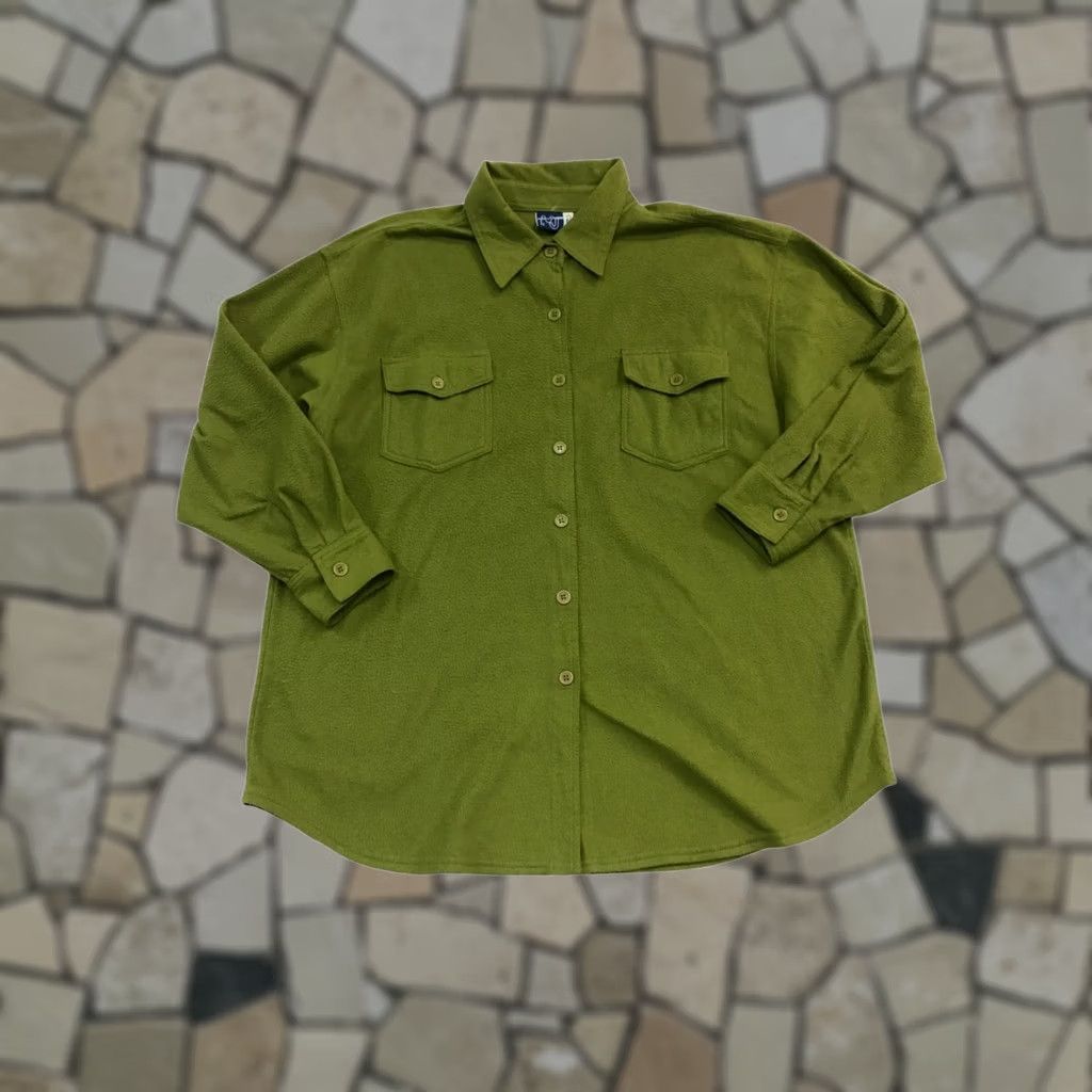 Vintage VINTAGE Venezia Jeans Women's Sherpa Button Up Jacket Green XL/2XL Womens Size XL / US 12-14 / IT 48-50 - 1 Thumbnail