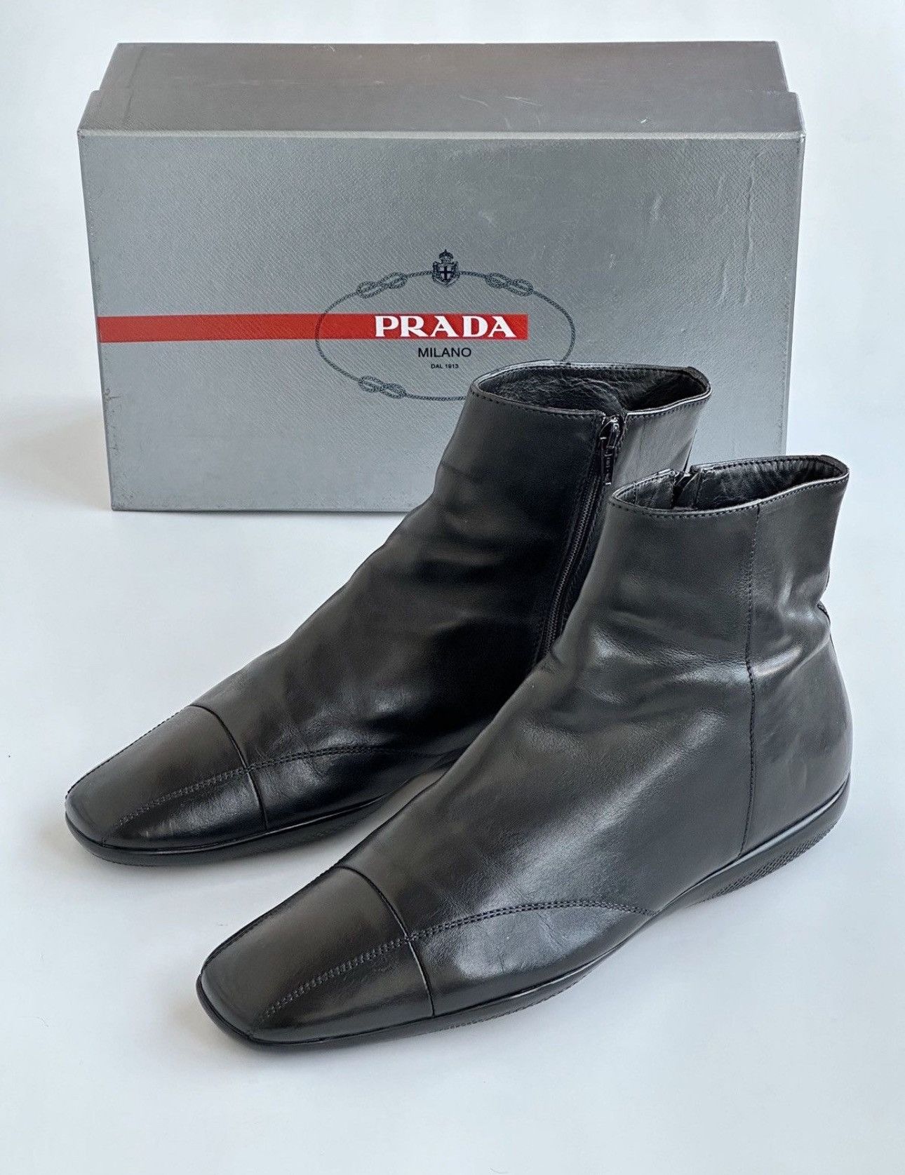 Prada PRADA FW2001 Stitch Leather Zip Sport Boots Vintage rapper Size US 11 / EU 44 - 5 Thumbnail