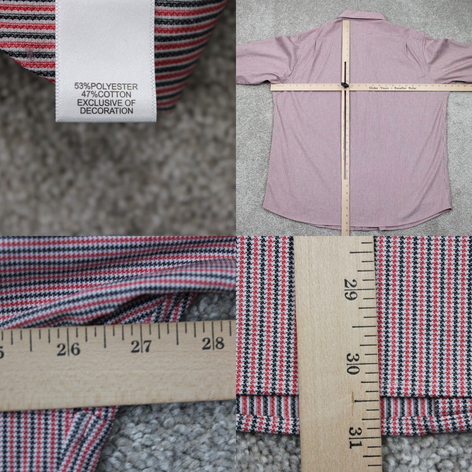 Cremieux Cremieux Shirt Men XL Red Checkered Cotton/Polyester Long Sleeve Button-Down Regular Fit Size US XL / EU 56 / 4 - 8 Thumbnail