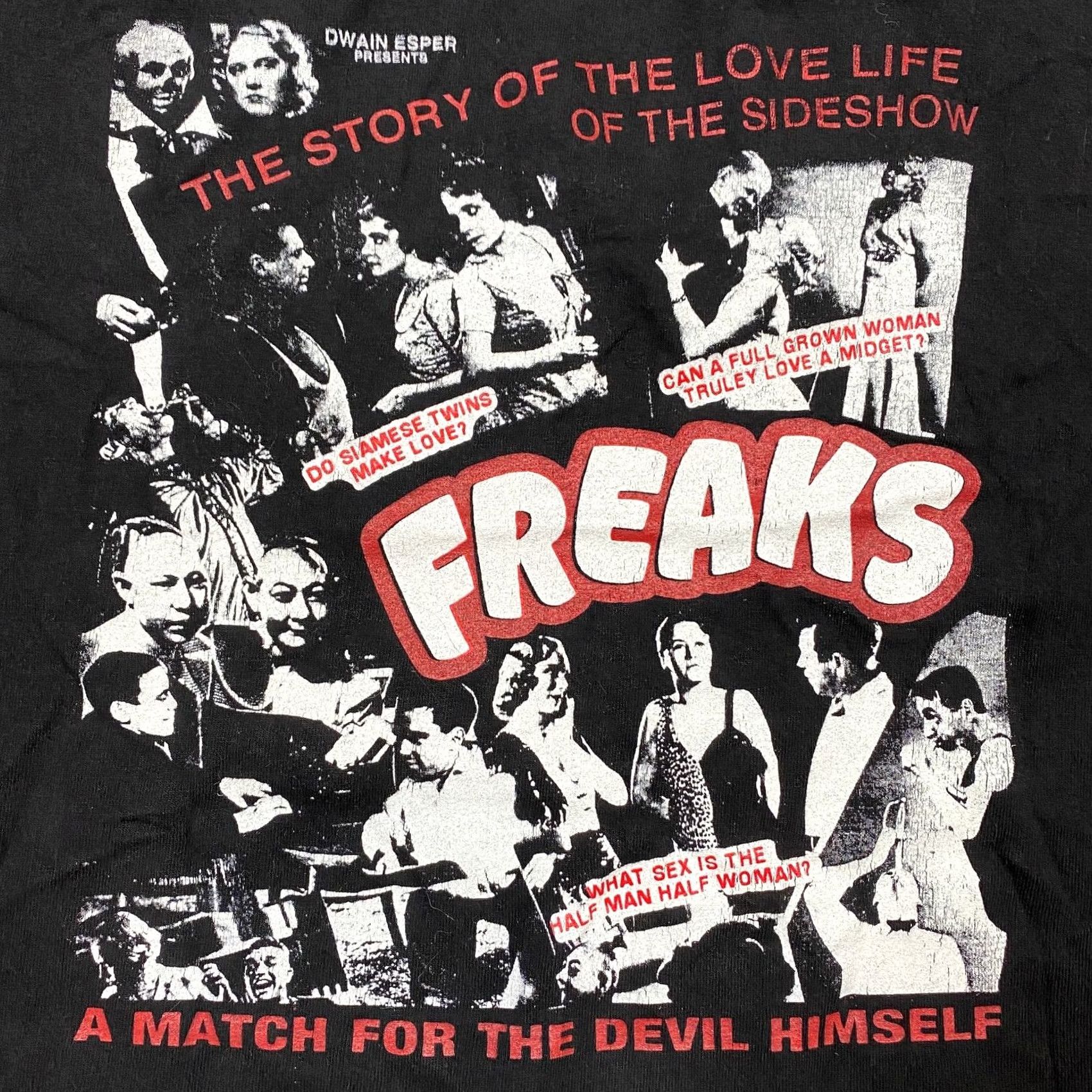 Vintage Tod Browning Freaks 1932 Horror Poster T Shirt Men's M Y2K Silent Movie Black Alstyle Apparel Size US M / EU 48-50 / 2 - 2 Thumbnail