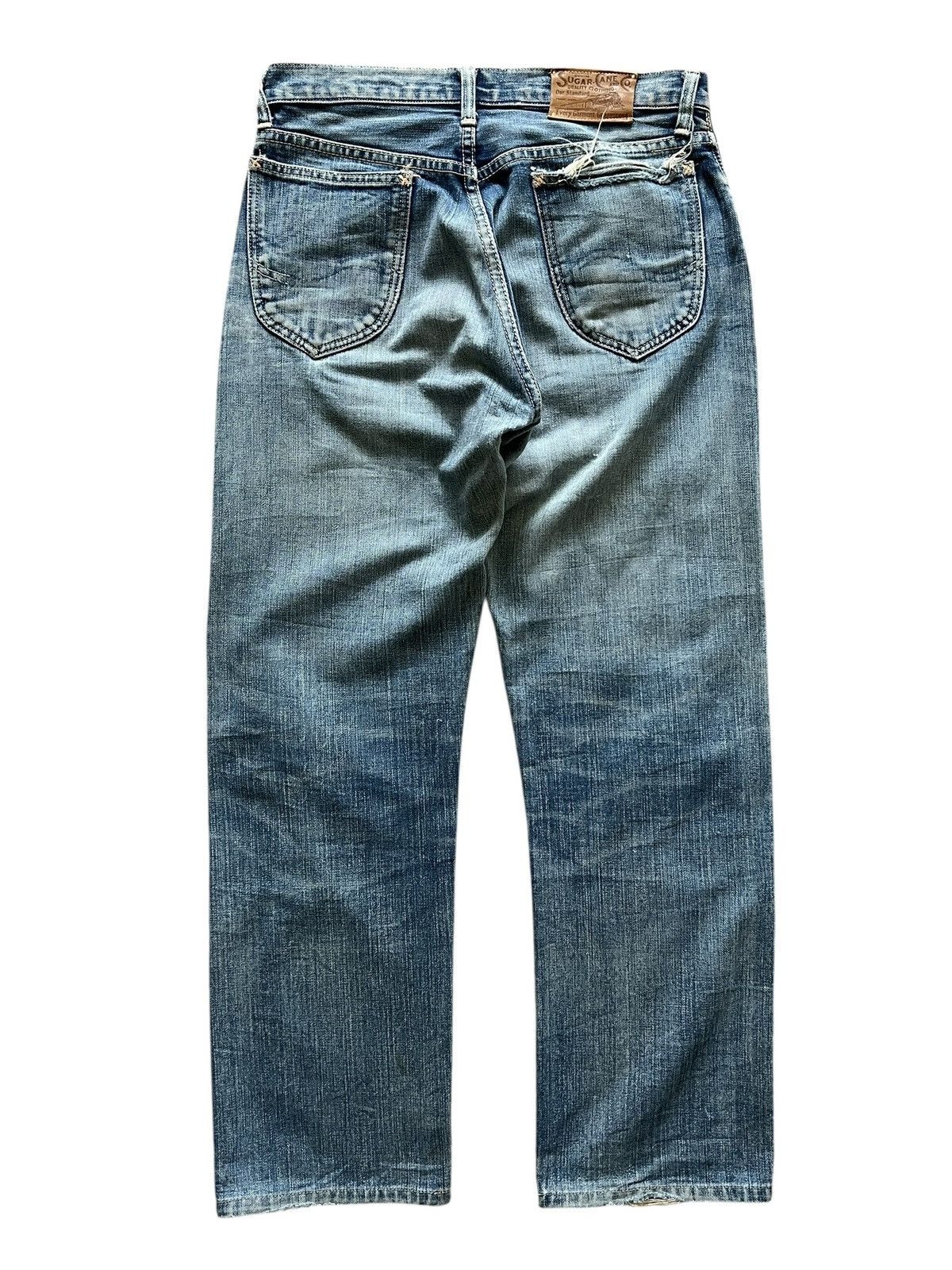 Sugar Cane 1990s Sugar Cane Toyo Enterprise Distressed Selvedge Jeans Size US 31 - 3 Thumbnail