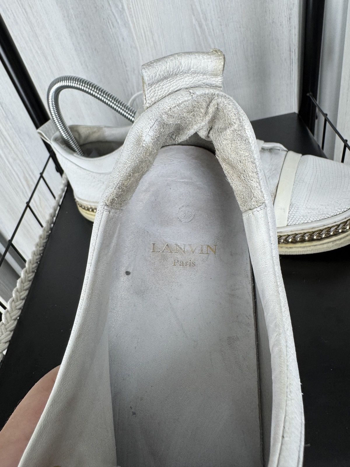 Lanvin LANVIN Whit Lace Up Leather Cap Toe Womens Sneakers Size US 9 / IT 39 - 19 Thumbnail
