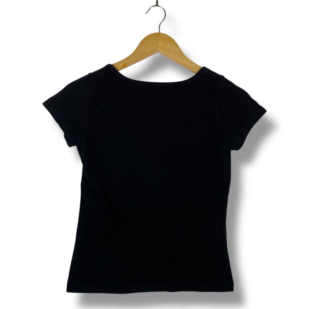 agnes b. AGNES B. Paris Women Blank Black Minimalist Tops Tee Shirt Size S / US 4 / IT 40 - 4 Thumbnail