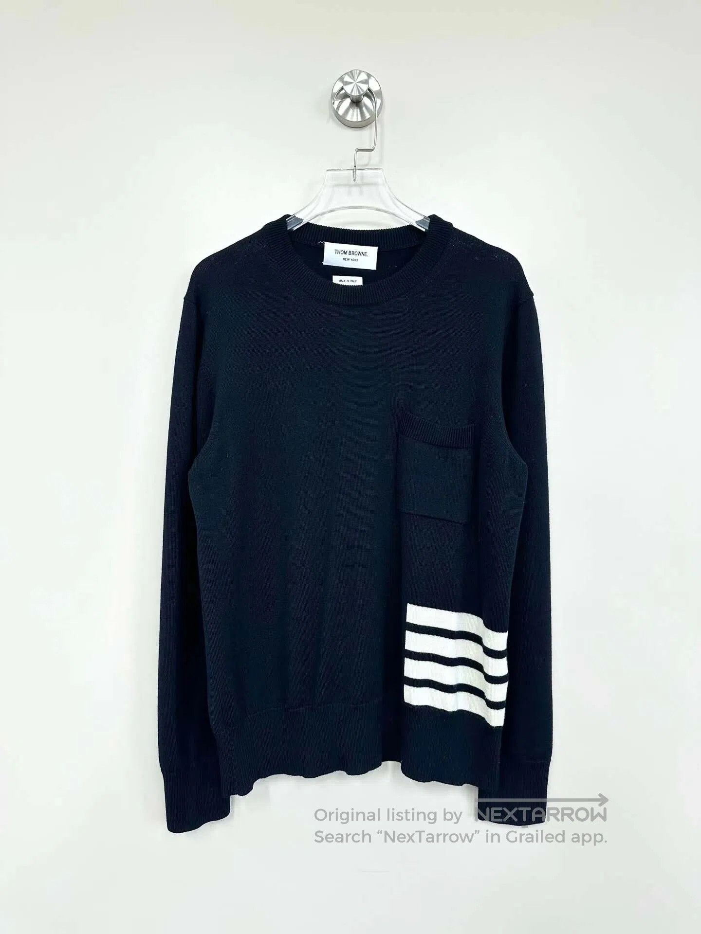 Thom Browne Thom Browne Deep Blue Classic Striped Knit Sweater| Size US XS / EU 42 / 0 - 1 Thumbnail
