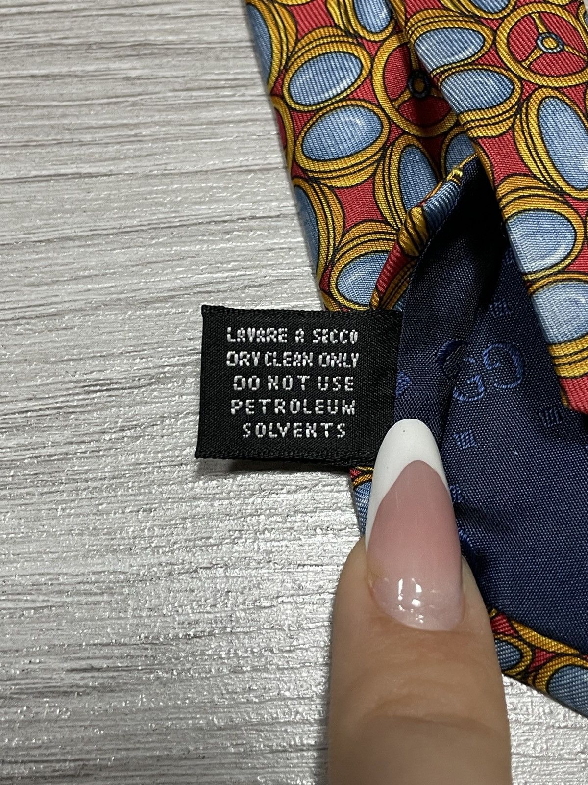 Hermes Gucci over print silk tie Italy Size ONE SIZE - 8 Thumbnail