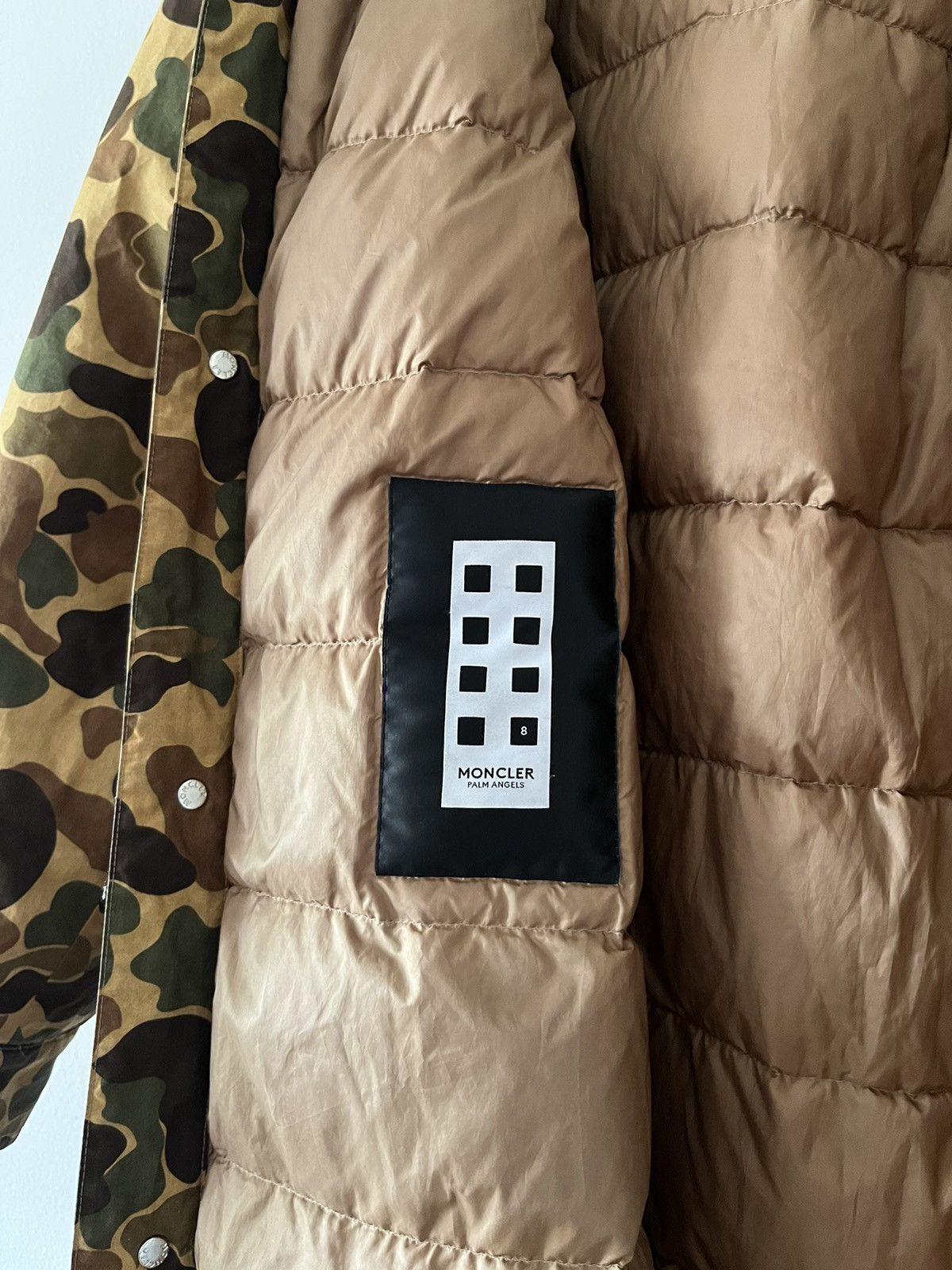 Moncler × Palm Angels Moncler x Palm Angels Tallac Long Coat Parka Camo Jacket S Size US L / EU 52-54 / 3 - 4 Thumbnail