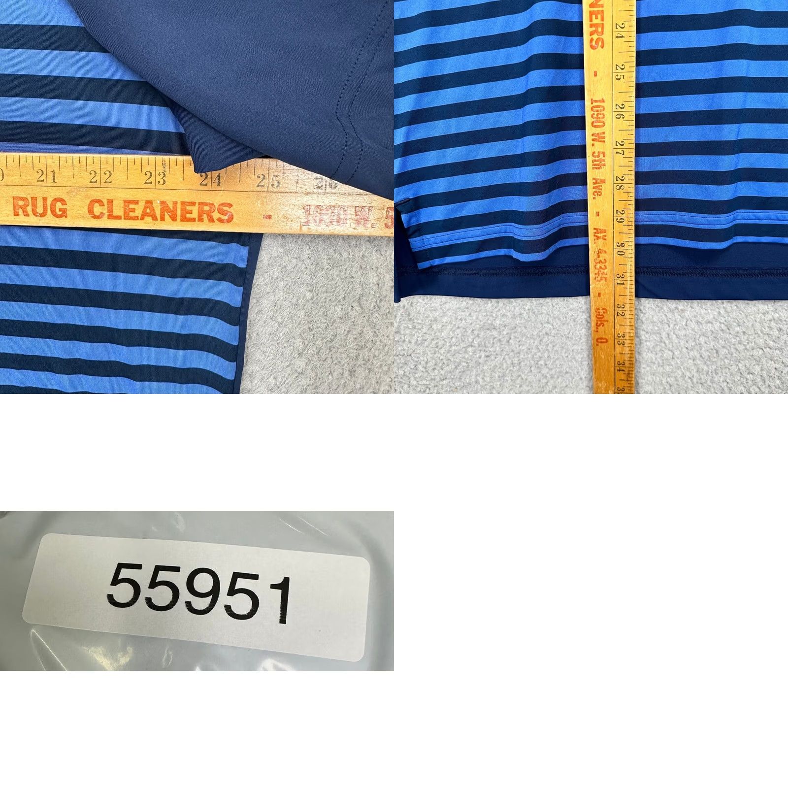 Adidas Adidas Columbus Blue Jackets Polo Shirt Adult XL Blue Stripes Short Sleeve Rugby Mens Size US XL / EU 56 / 4 - 8 Thumbnail